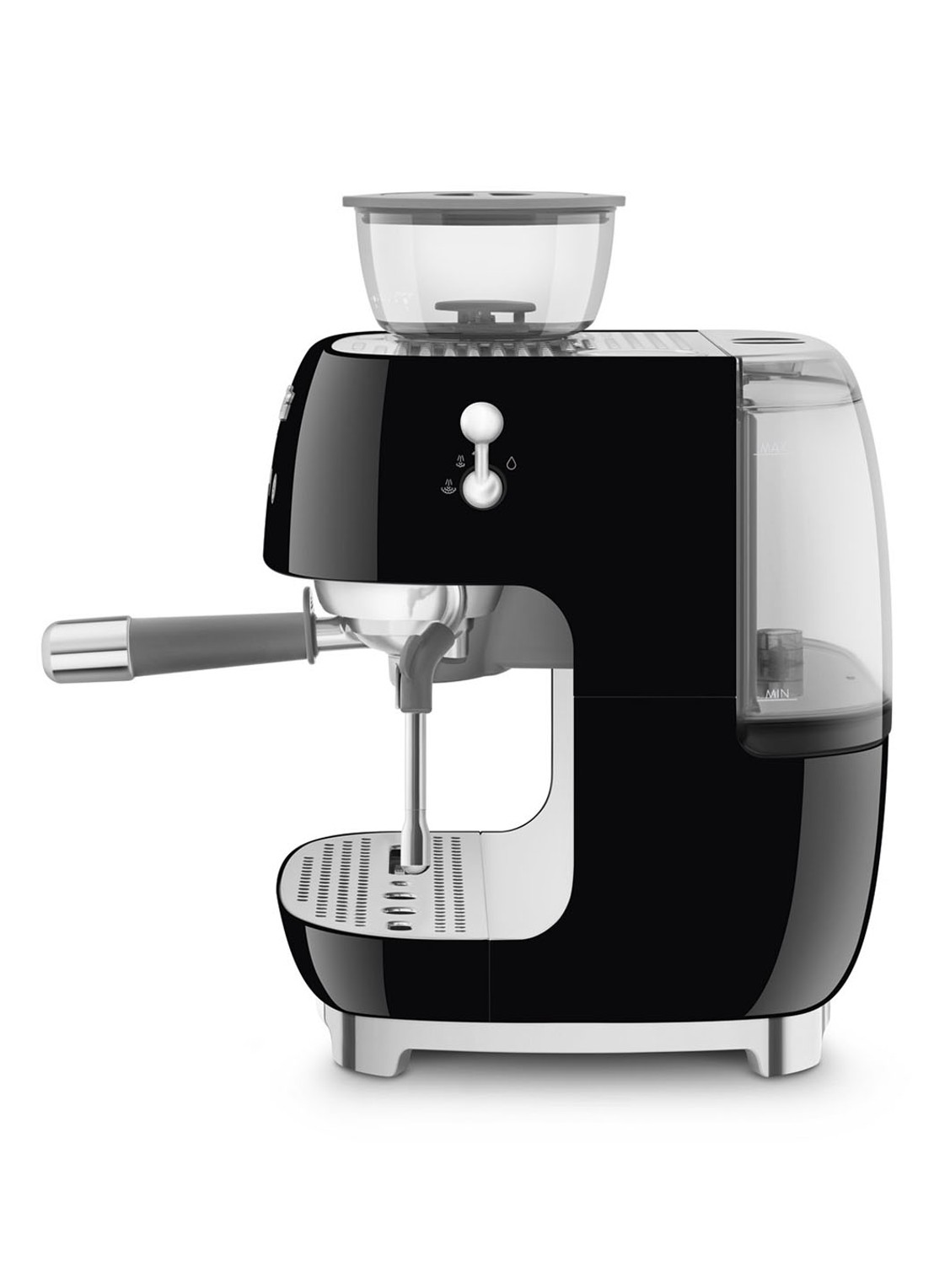 SMEG 50's Style handmatige espressomachine EGF03BLEU - achterkant 4 zwart