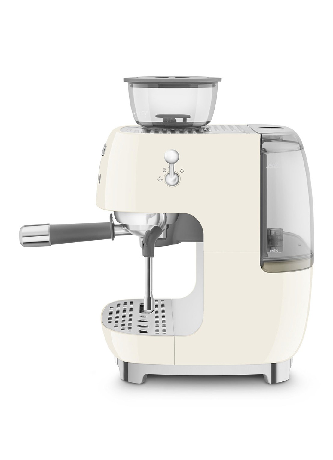 SMEG 50's Style handmatige espressomachine EGF03CREU - achterkant crème