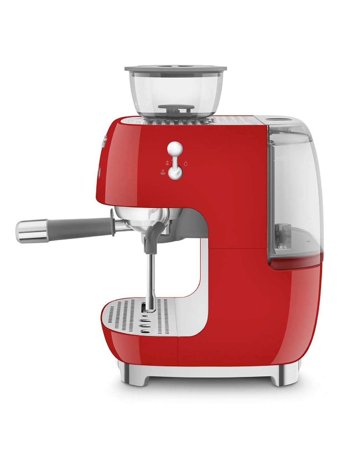 SMEG 50's Style handmatige espressomachine EGF03RDEU - achterkant 3 rood