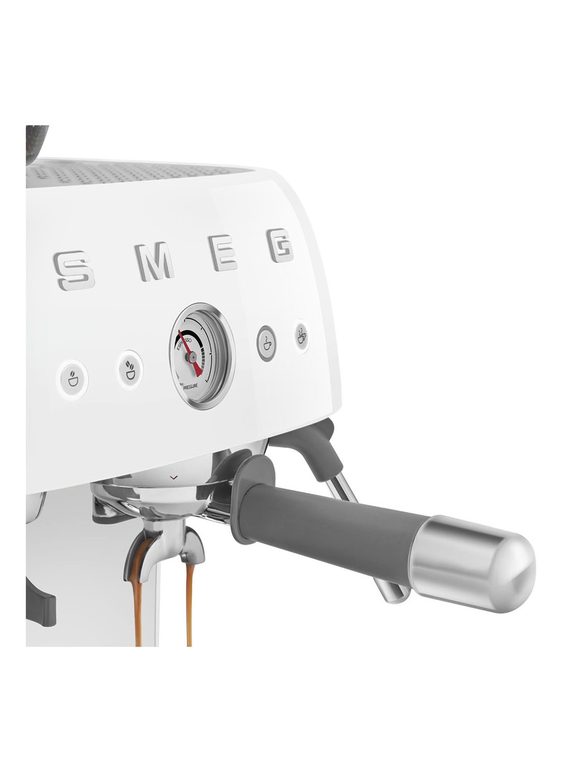 SMEG 50's Style handmatige espressomachine EGF03WHEU - detail 4 wit