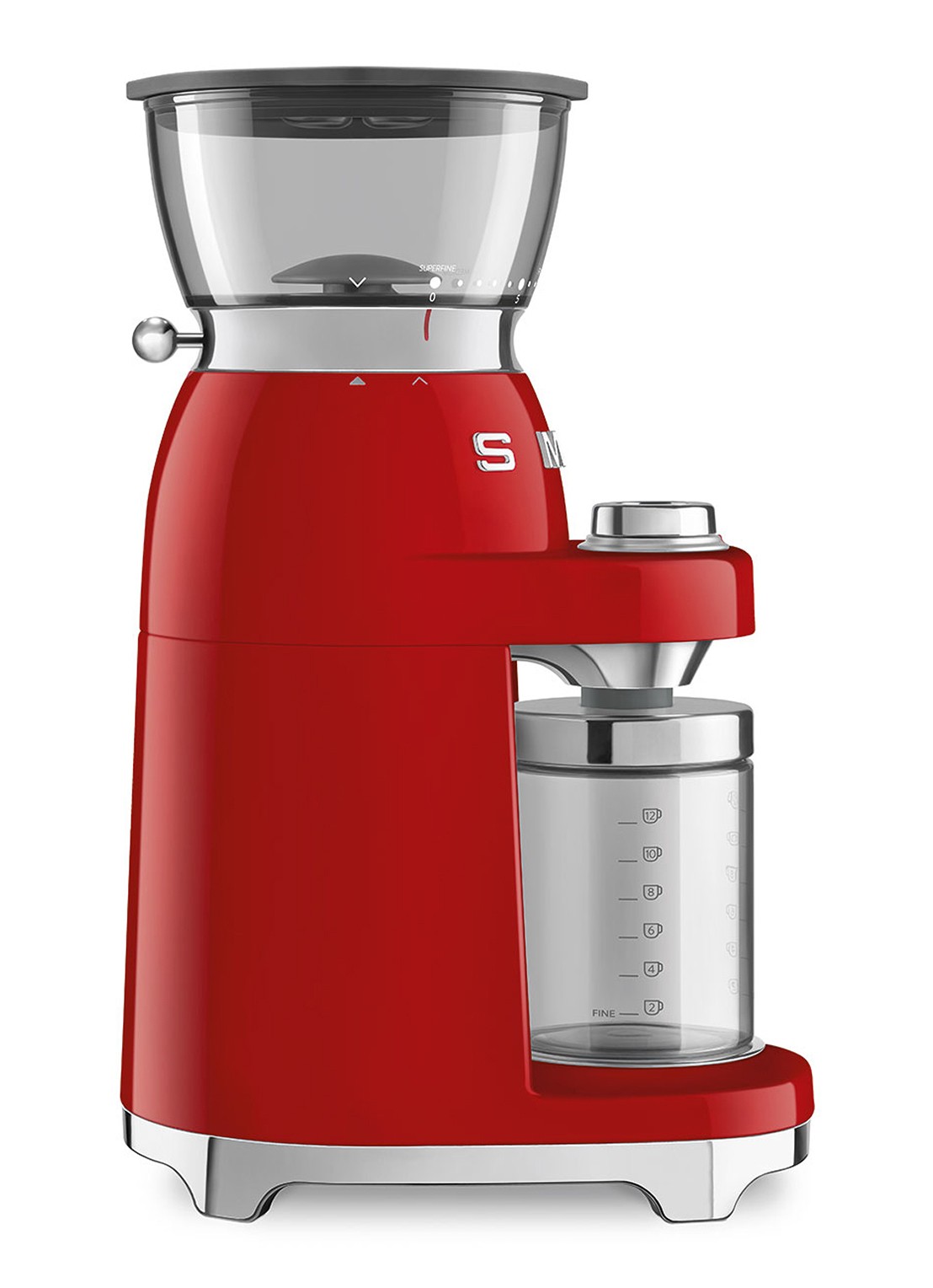 SMEG 50's Style koffiemolen CGF03 - voorkant 4 rood
