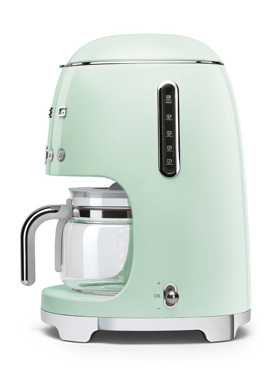 SMEG 50's Style koffiezetapparaat DCF02PGEU - voorkant 4 watergroen