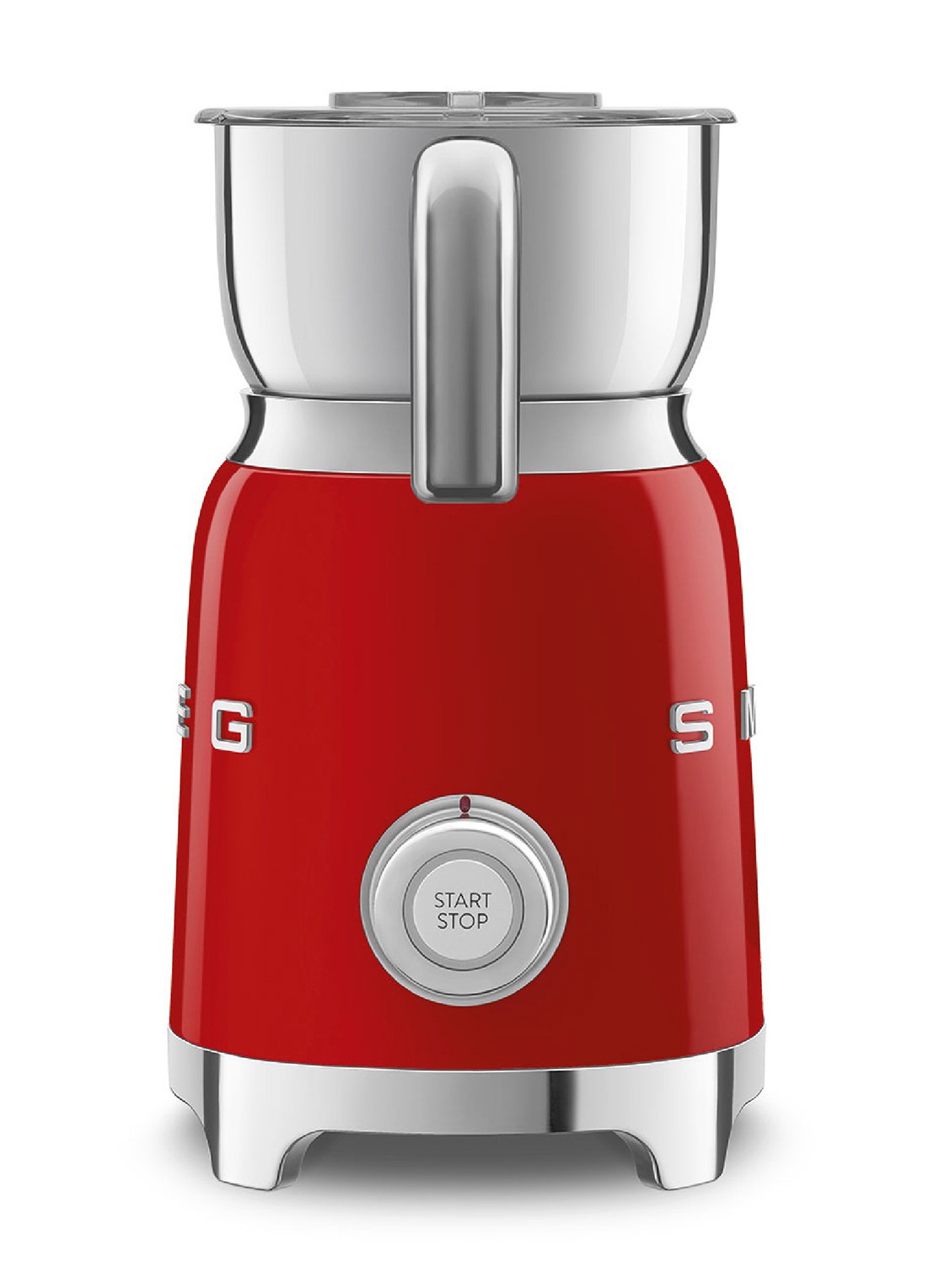 SMEG 50's Style Melkopschuimer 600 ml - voorkant 3 rood