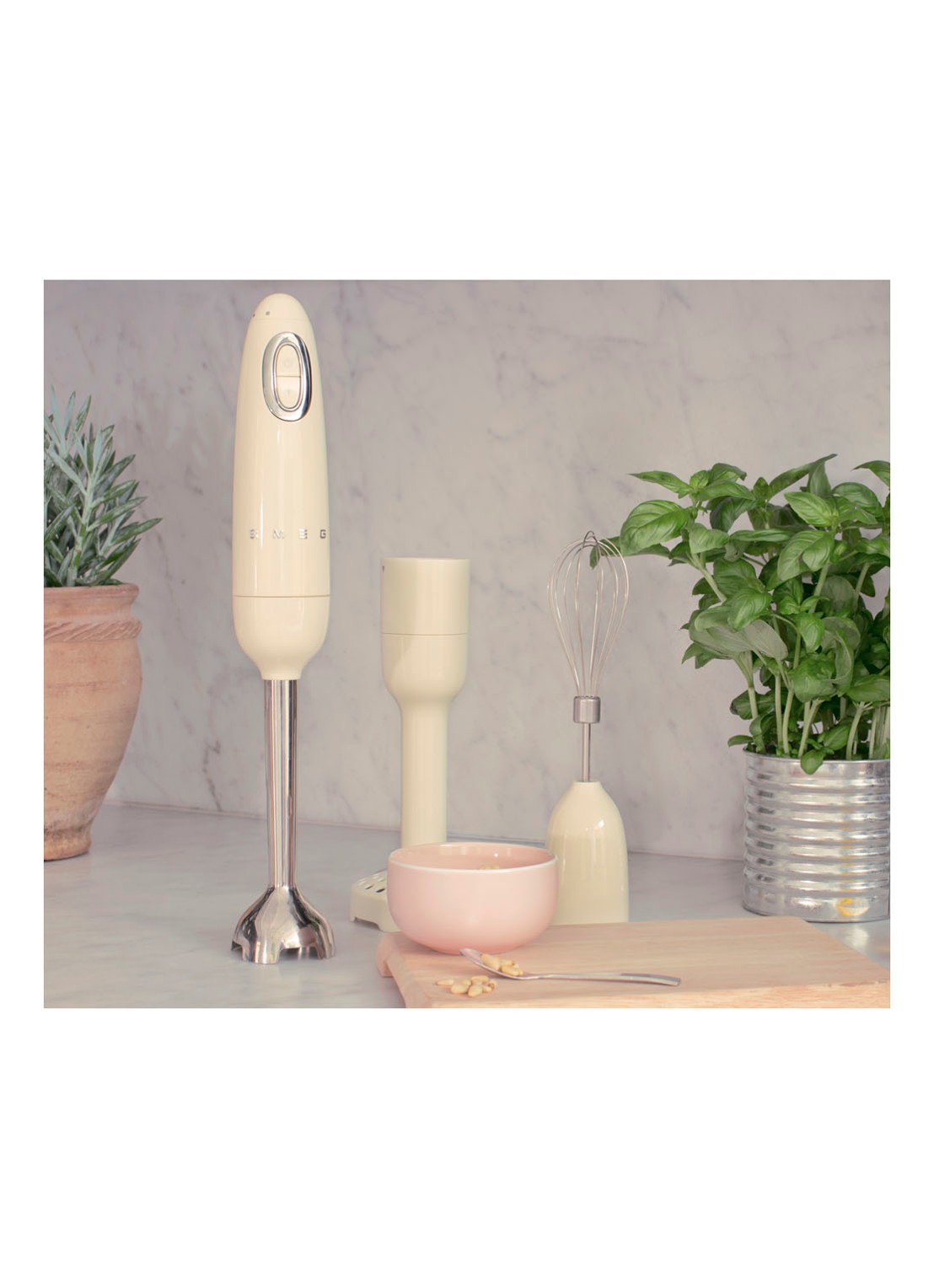 SMEG 50's Style staafmixer 5-delig HBF22CREU - detail 4 creme