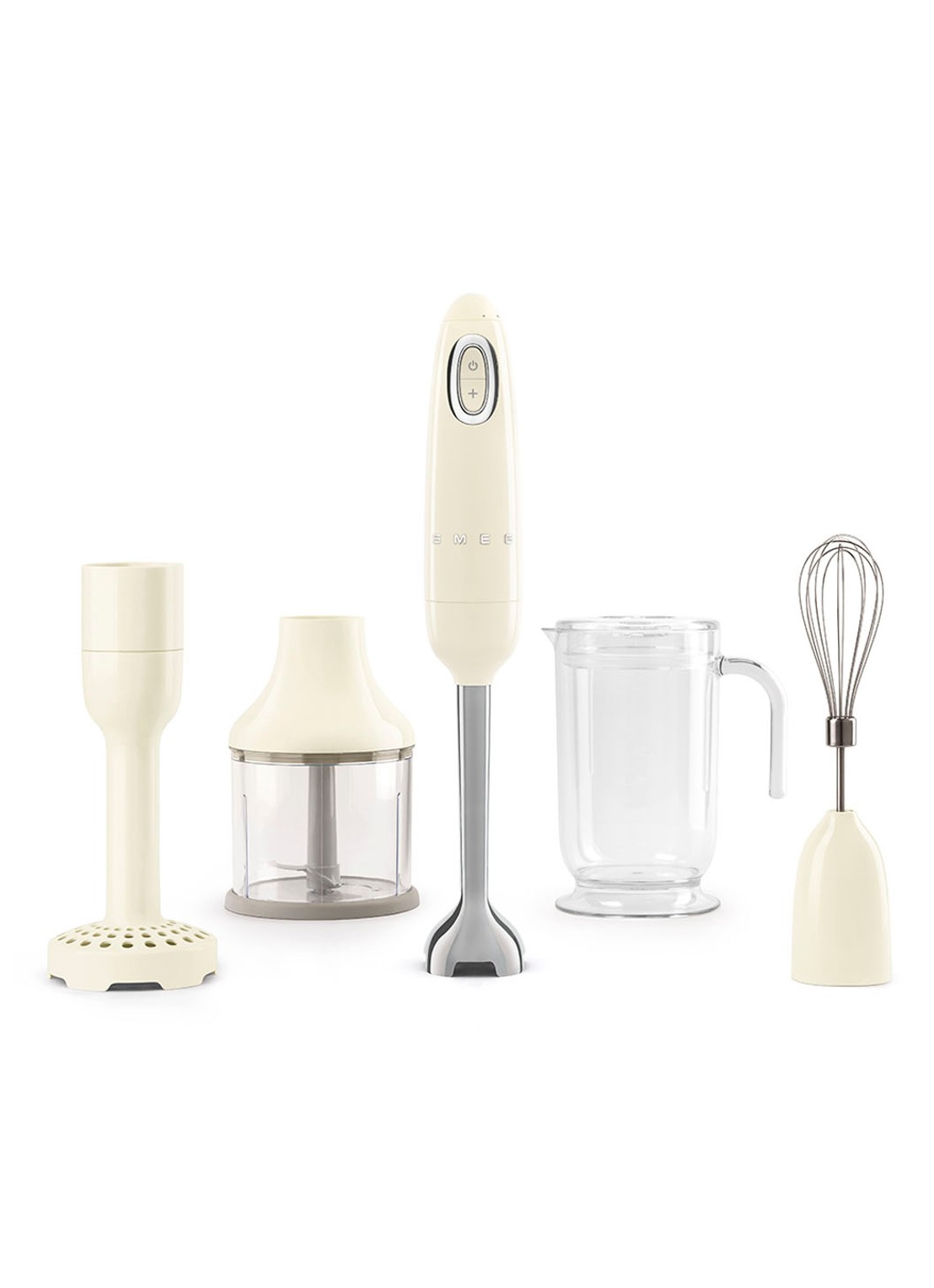 SMEG 50's Style staafmixer 5-delig HBF22CREU - voorkant 6 creme
