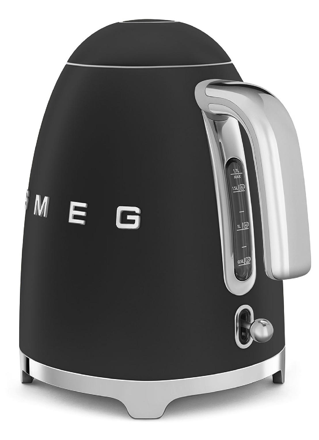 SMEG 50's Style waterkoker 1,7 liter KLF03BLMEU - achterkant mat zwart