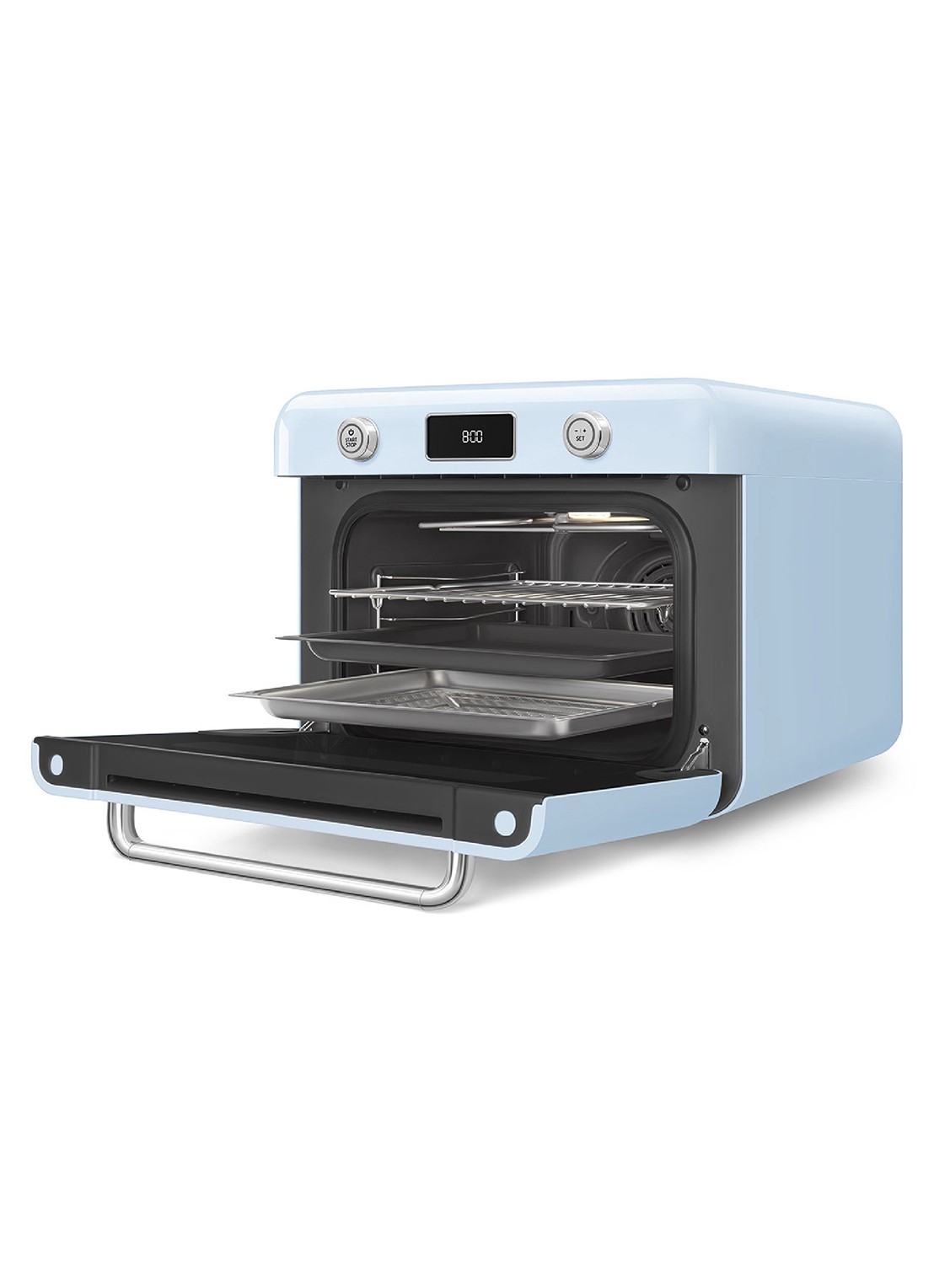 SMEG Combi stoomoven COF01 - achterkant pastelblauw