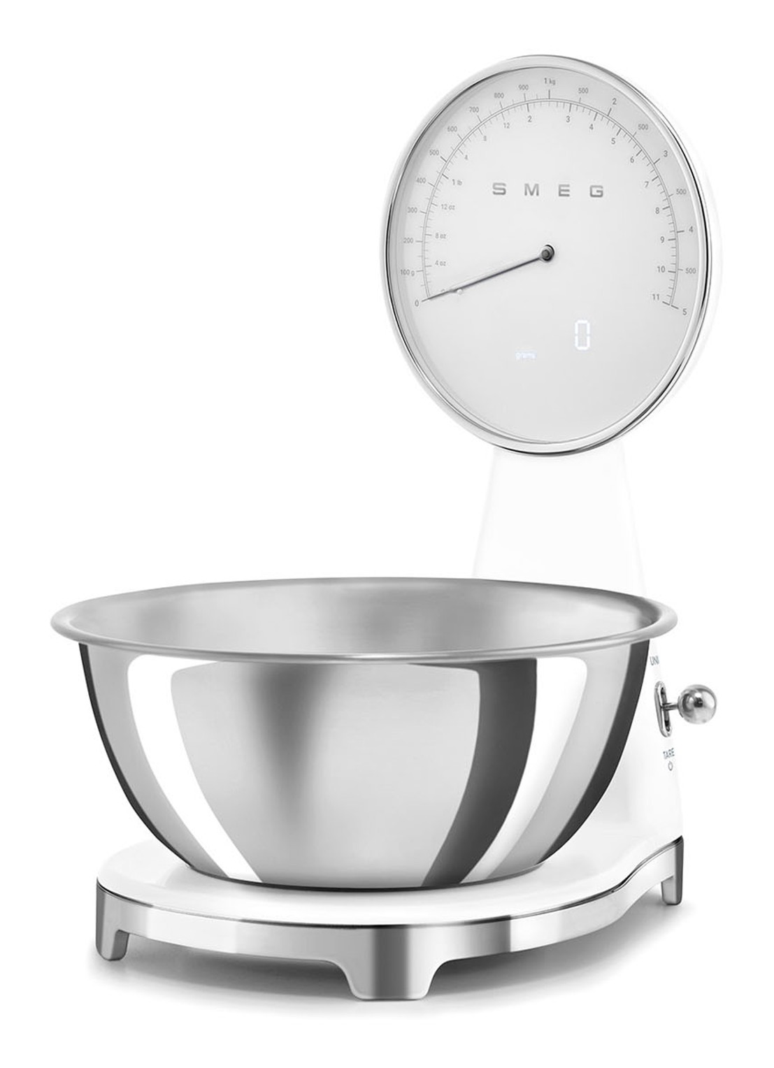 SMEG Digitale analoog keukenweegschaal - voorkant 5 pastelblauw