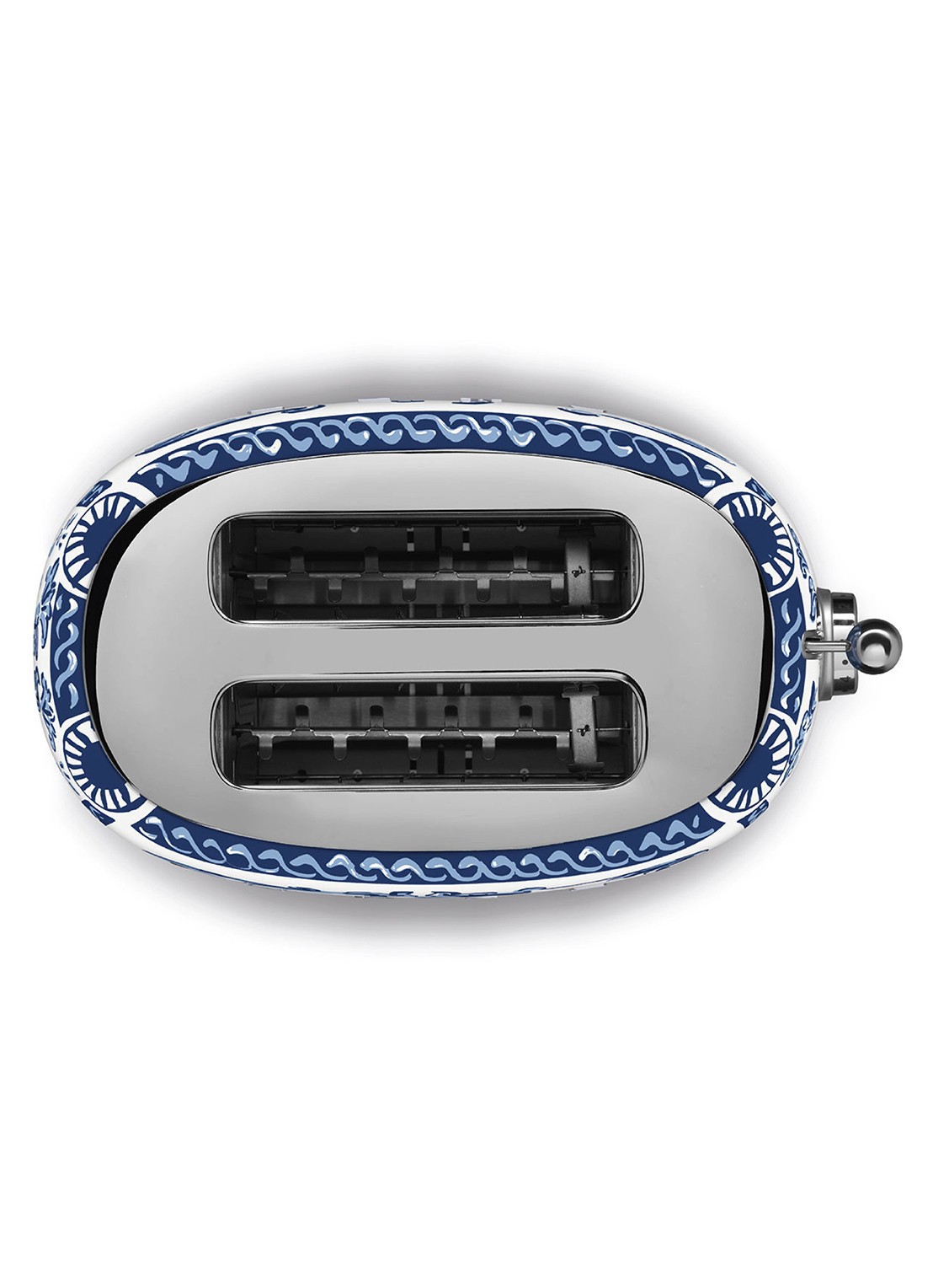 SMEG Dolce & Gabbana Blu Mediterraneo broodrooster TSF01DGBEU - achterkant blu mediterraneo