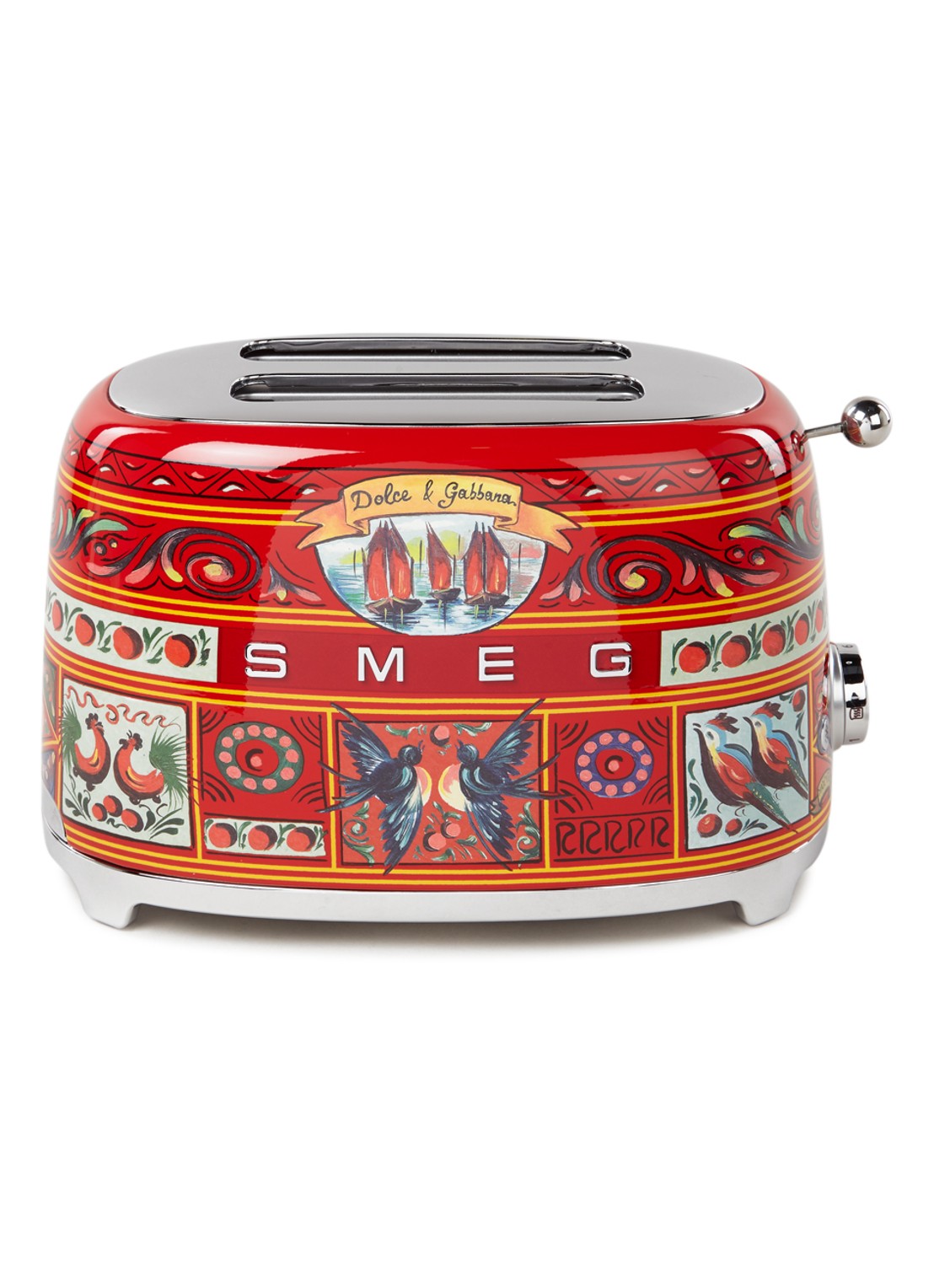 SMEG Dolce & Gabbana Sicily is my Love broodrooster 2-slots TSF01DGEU - voorkant sicily is my love