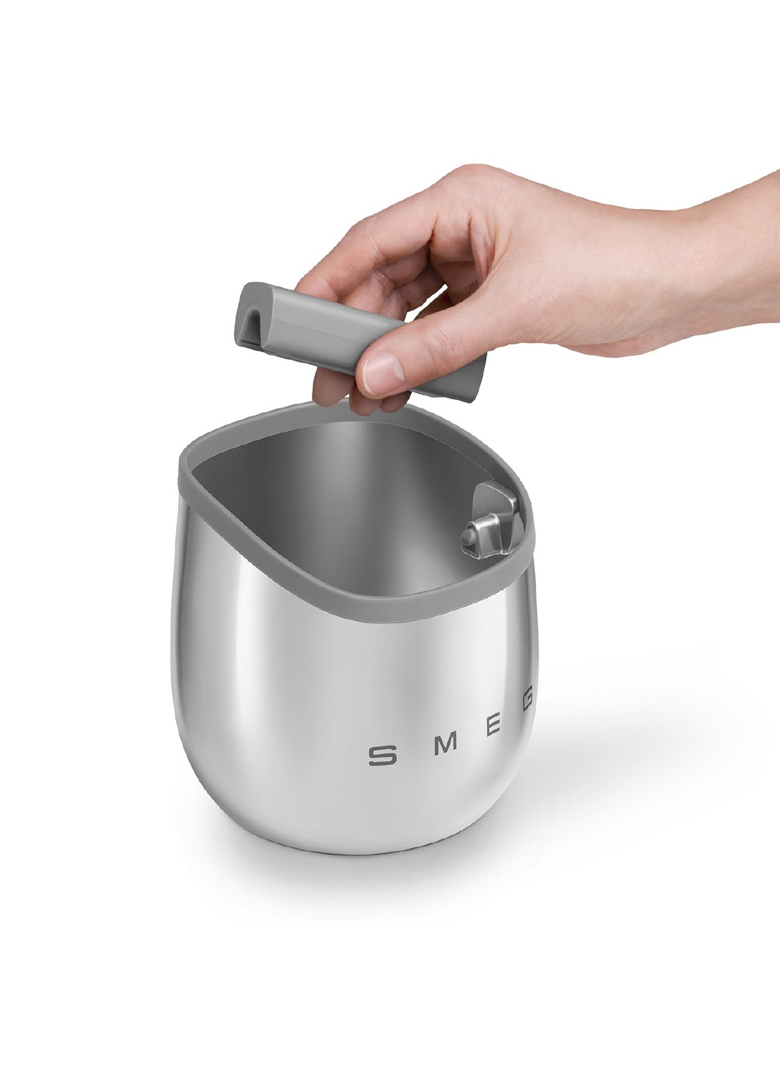 SMEG Koffie afklopbak 12,6 cm - voorkant 2 metallic