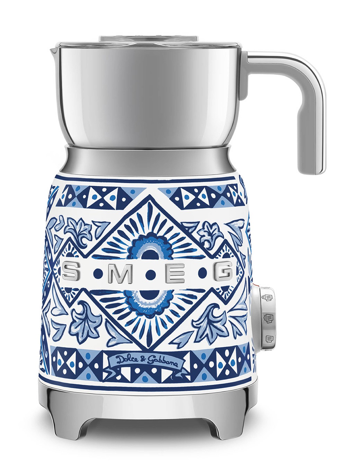SMEG Melkopschuimer MFF01DGBEU - voorkant blu mediterraneo