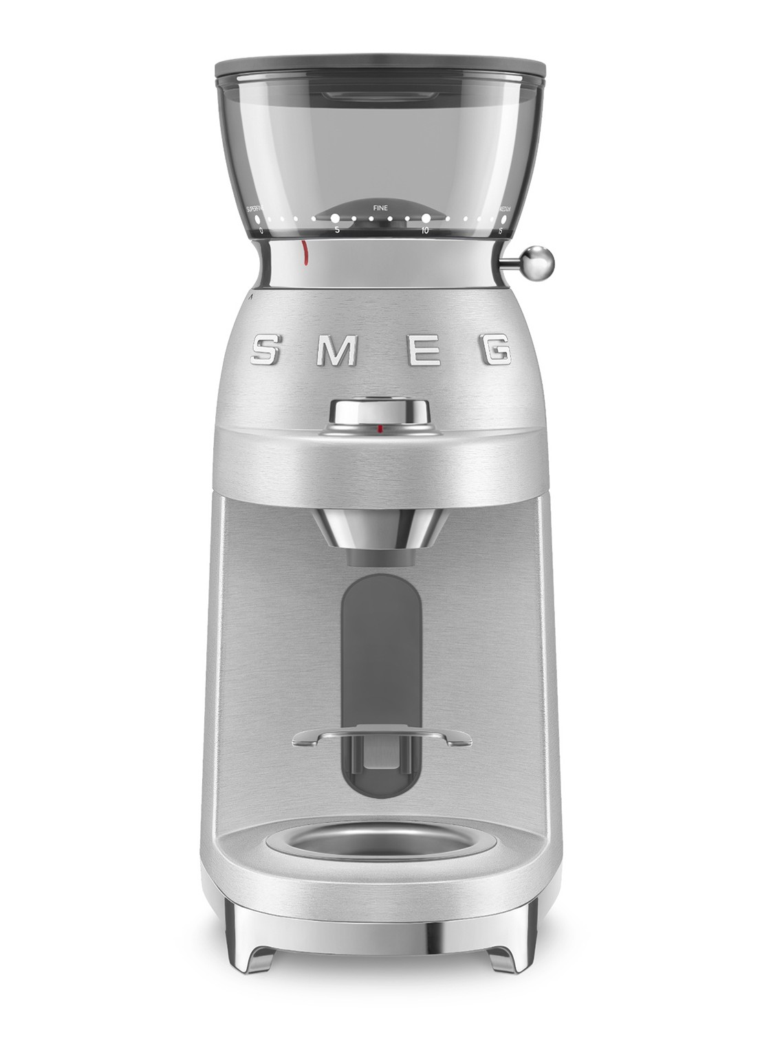 SMEG Mini Pro koffiemolen CGF02 - voorkant zilver