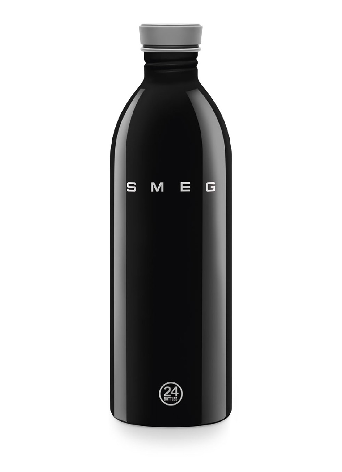 SMEG Urban waterfles 1 liter - voorkant zwart