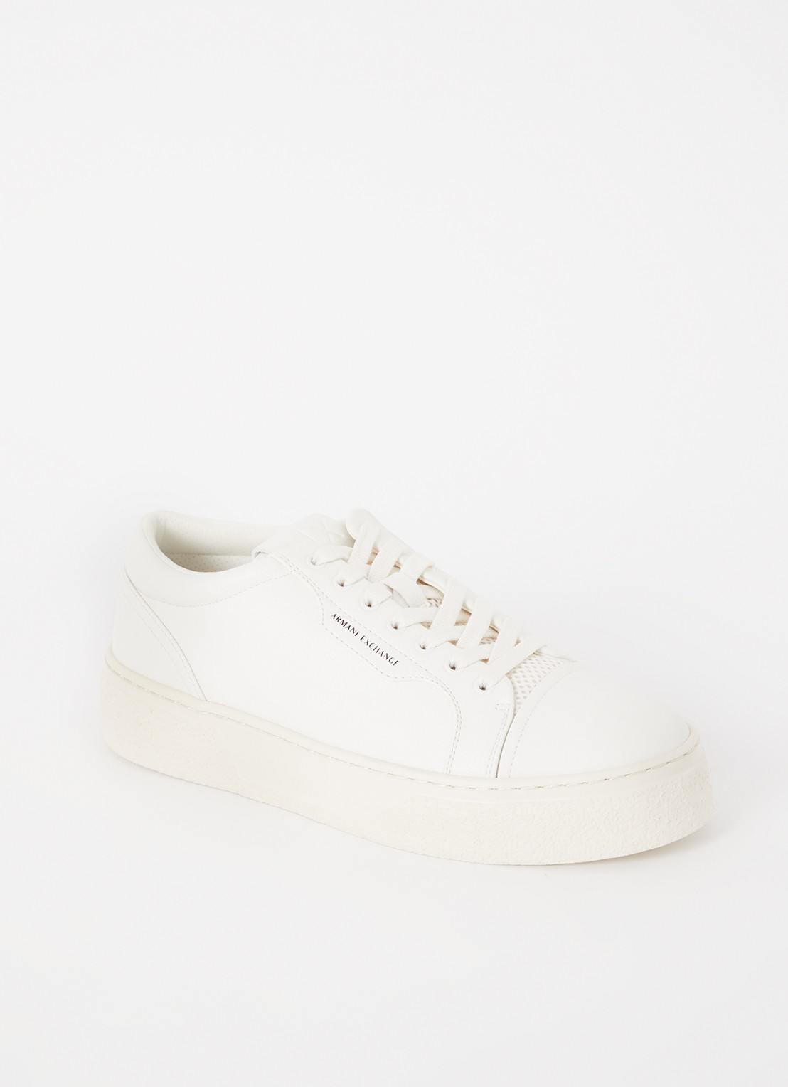 Sneaker met logo - voorkant gebroken wit