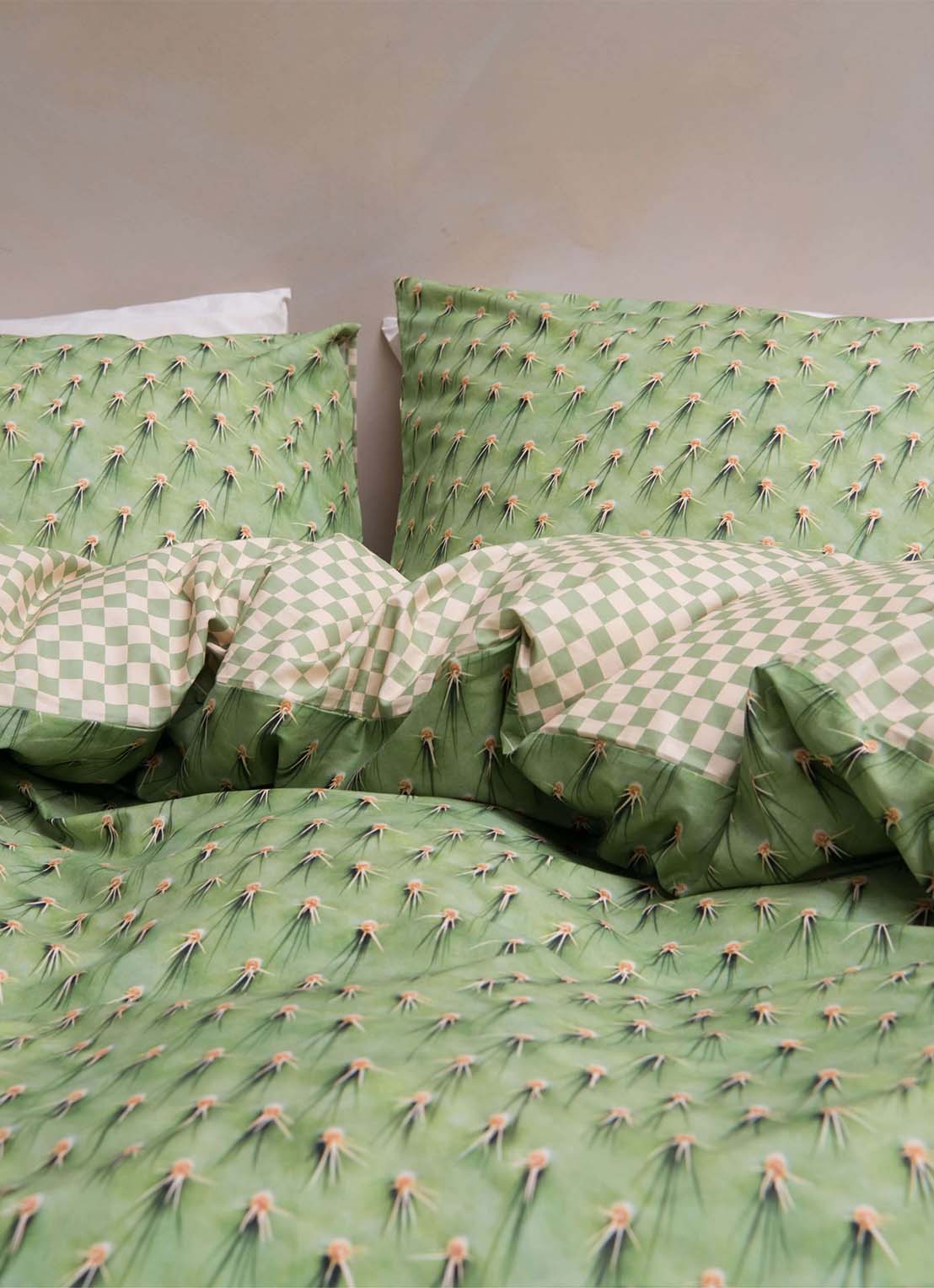 Snurk Cozy Cactus denkbedovertrek van  katoen - inclusief kussensloop - detail 8 groen