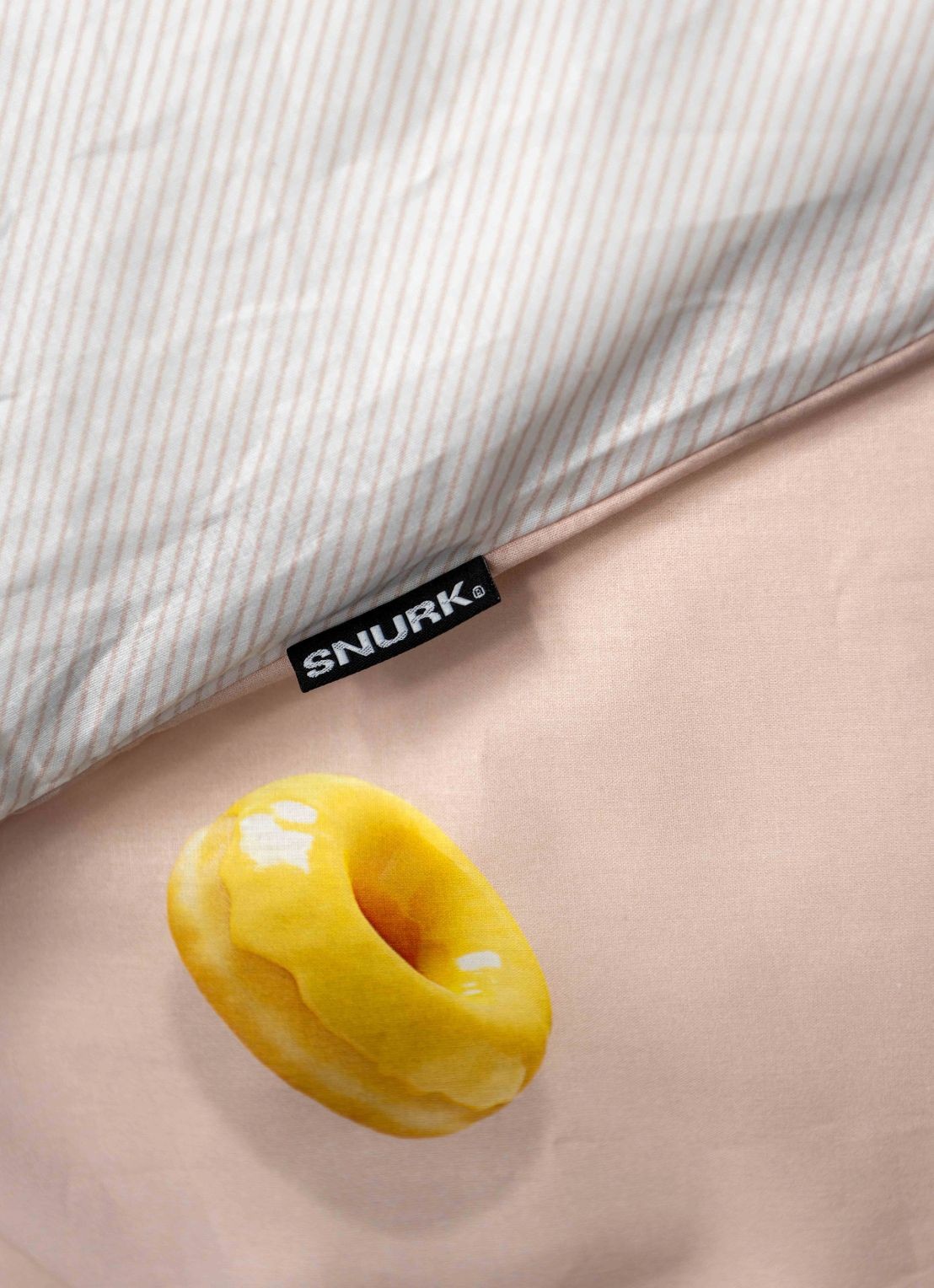 Snurk Donuts dekbedovertrekset van katoen 160TC - inclusief kussenslopen - detail lichtroze