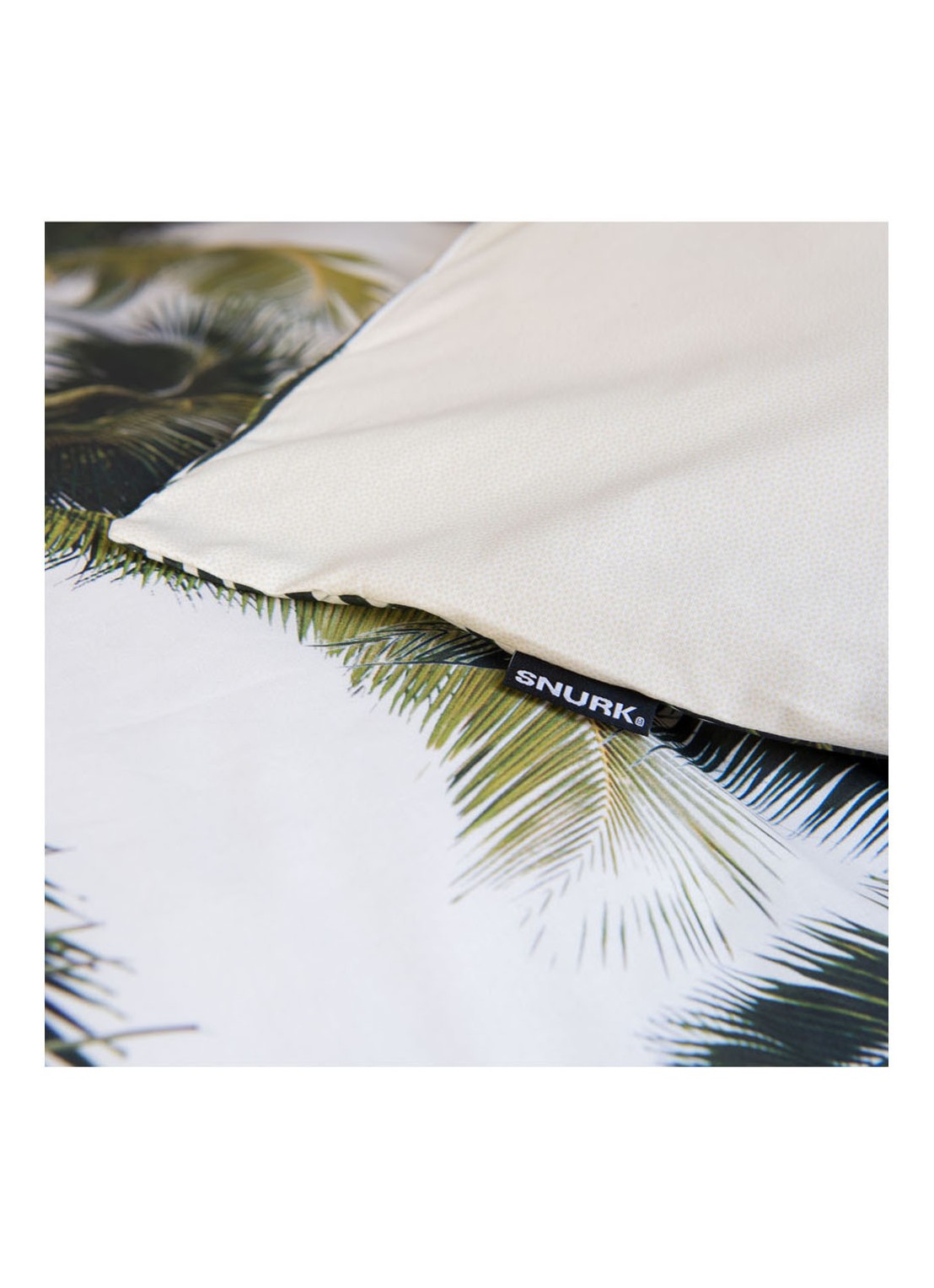 Snurk Palm Beach  katoenen dekbedovertrekset 160TC - inclusief kussenslopen - detail 6 wit