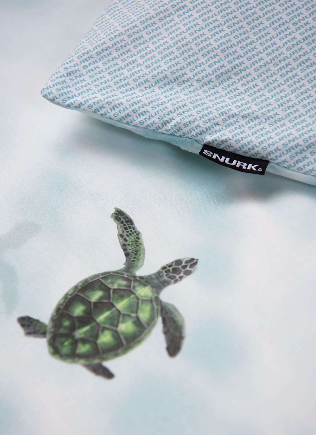 Snurk Sea Turtles dekbedovertrek van  katoen - inclusief kussensloop - detail 5 lichtblauw