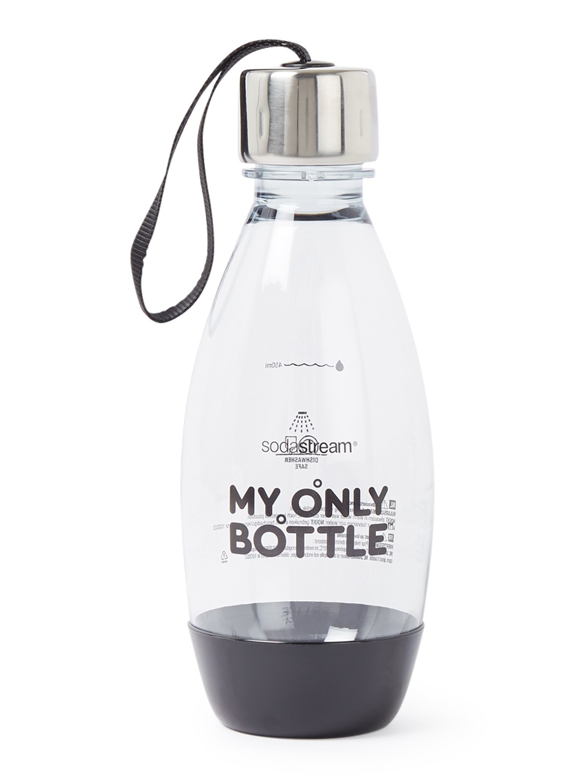 SodaStream My Only Bottle vulfles voor bruiswater 623 ml  - voorkant zwart