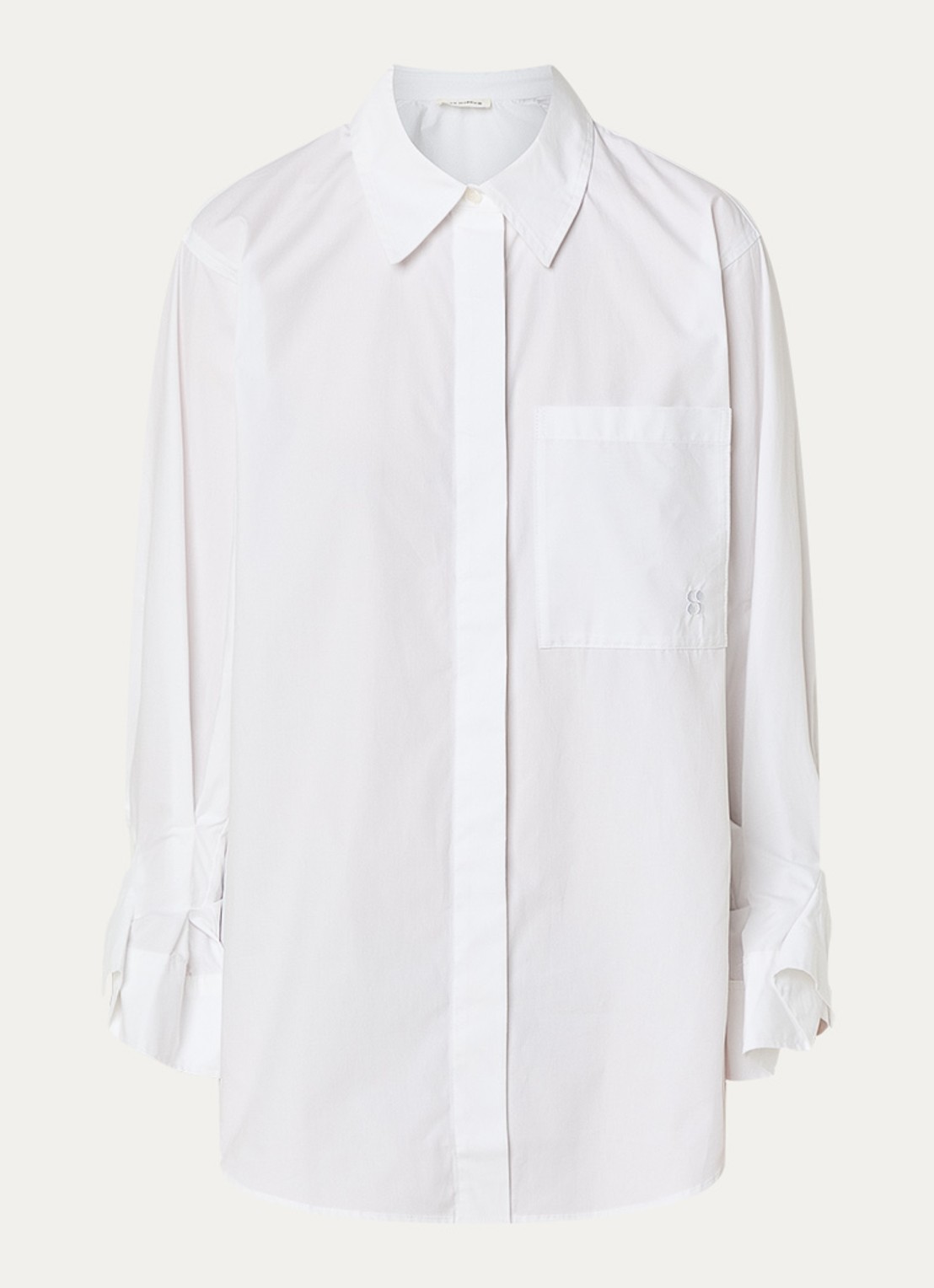 Sofie Schnoor Abby blouse met borstzak - voorkant 3 gebroken wit