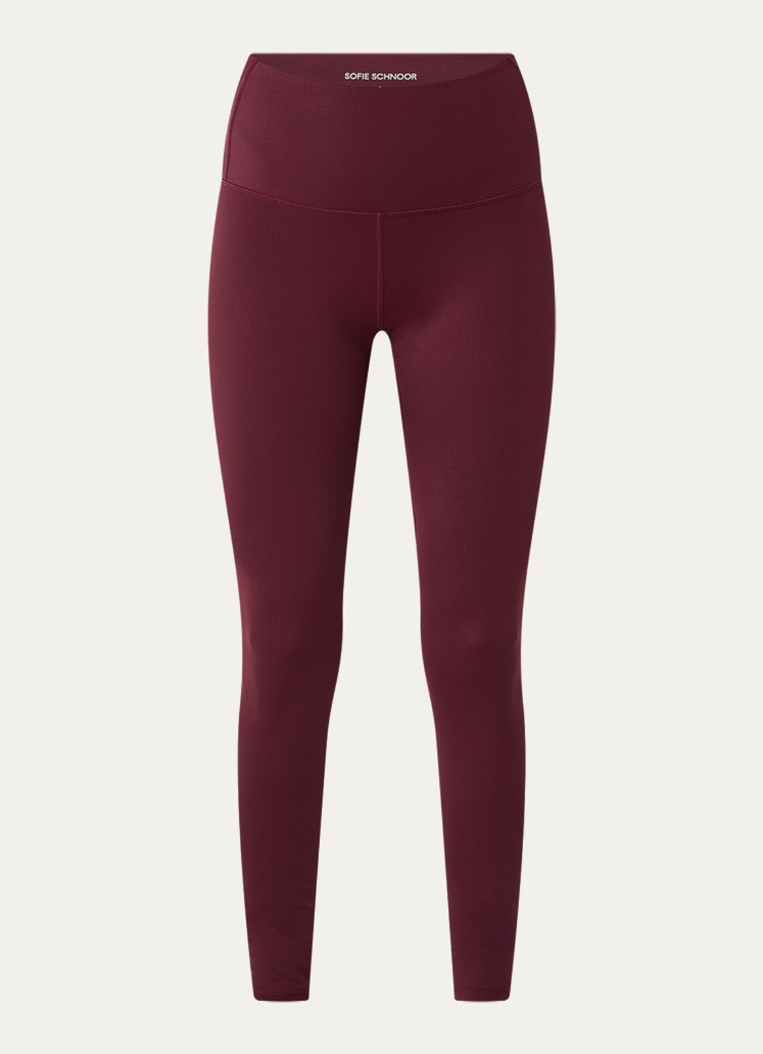 Sofie Schnoor Adelaspo high waist trainingslegging met stretch - voorkant 2 bordeauxrood