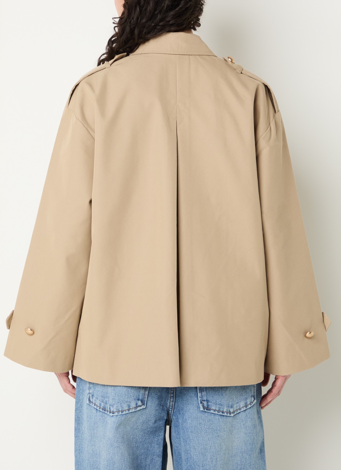 Sofie Schnoor Adria double-breasted trench coat - achterkant 4 camel