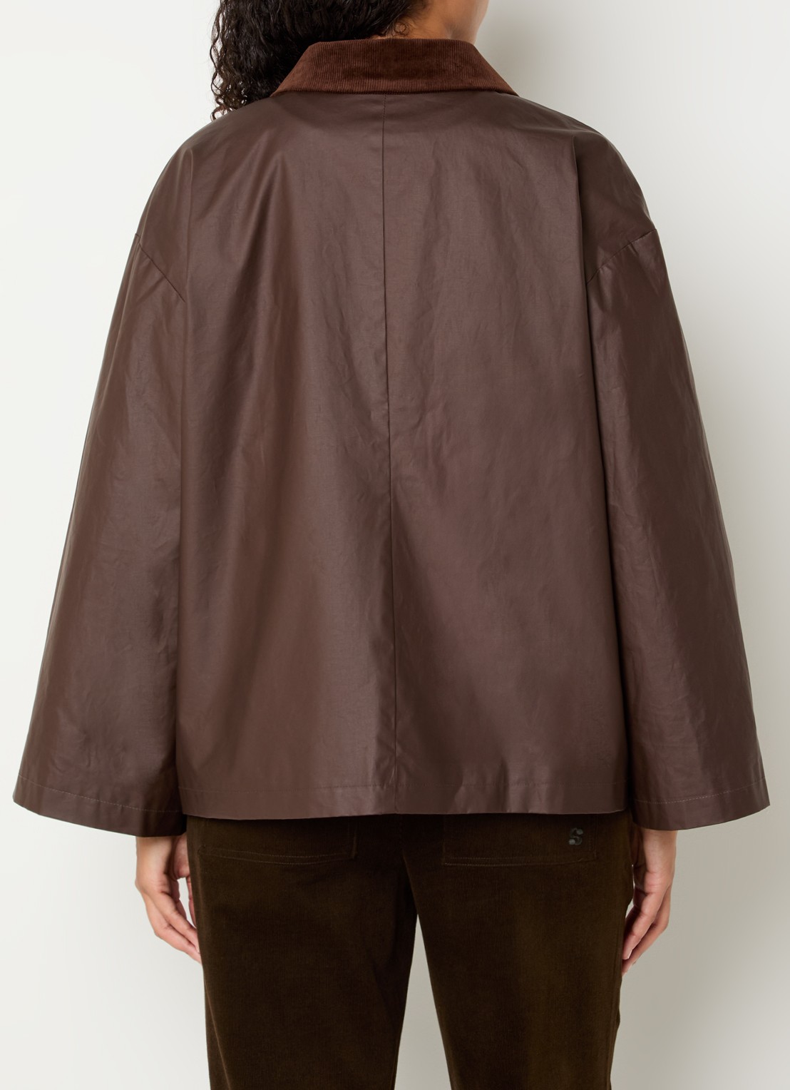 Sofie Schnoor Agatha jack met details van corduroy - achterkant donkerbruin
