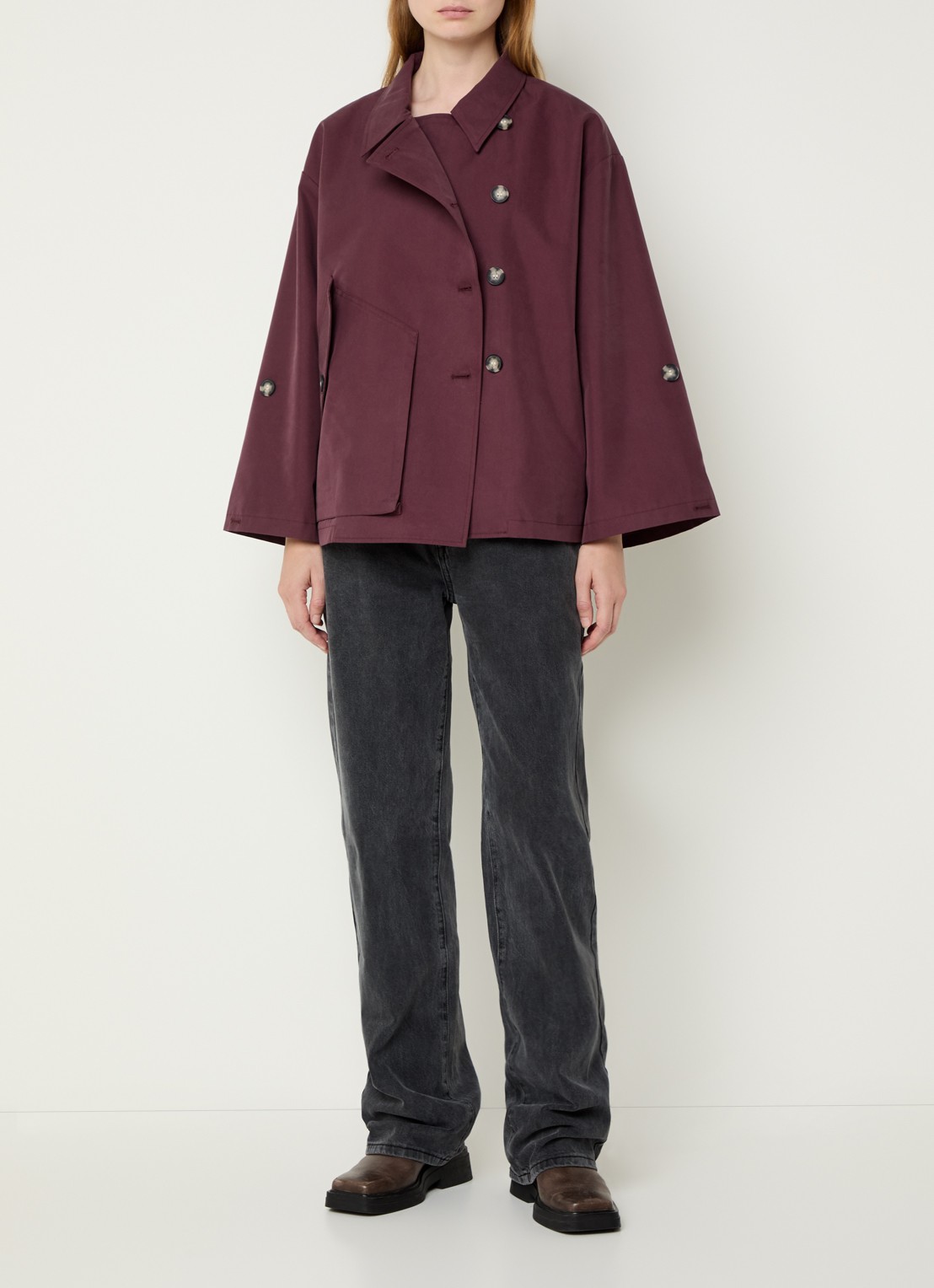 Sofie Schnoor Agatha jack met klepzak - voorkant 2 bordeauxrood