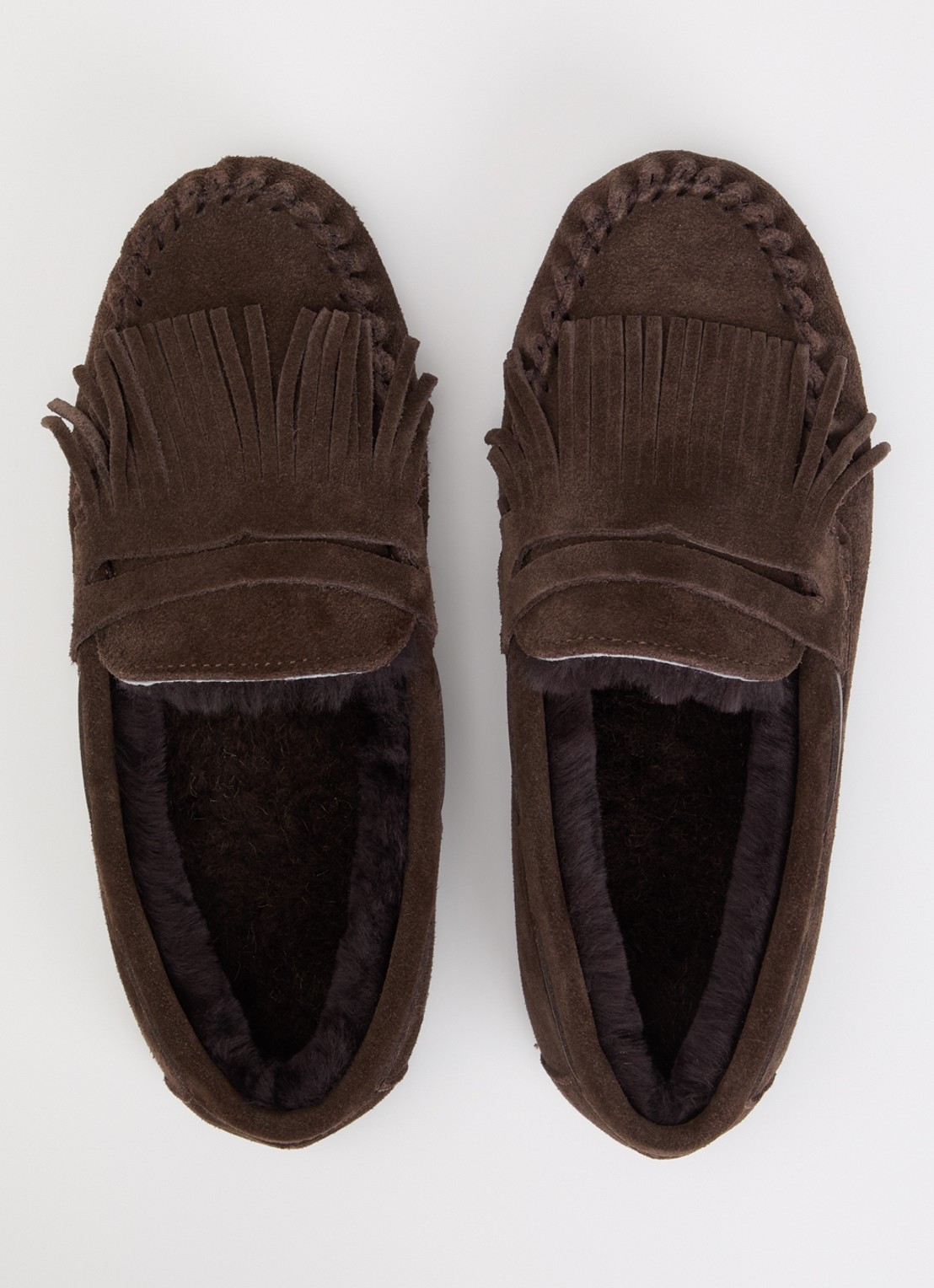 Sofie Schnoor Ammiesw pantoffel van suède met vacht - detail 4 donkerbruin