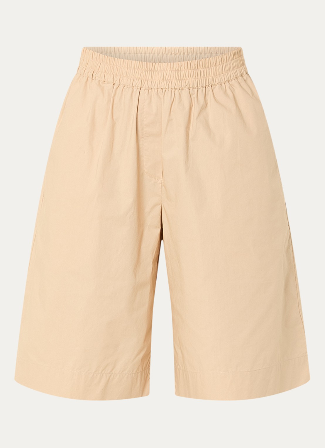 Sofie Schnoor Blairsw high waist wide fit culotte met steekzakken - voorkant 3 camel