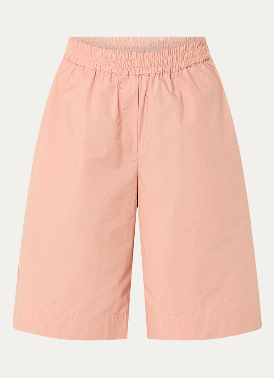 Sofie Schnoor Blairsw high waist wide fit culotte met steekzakken - voorkant zalmroze