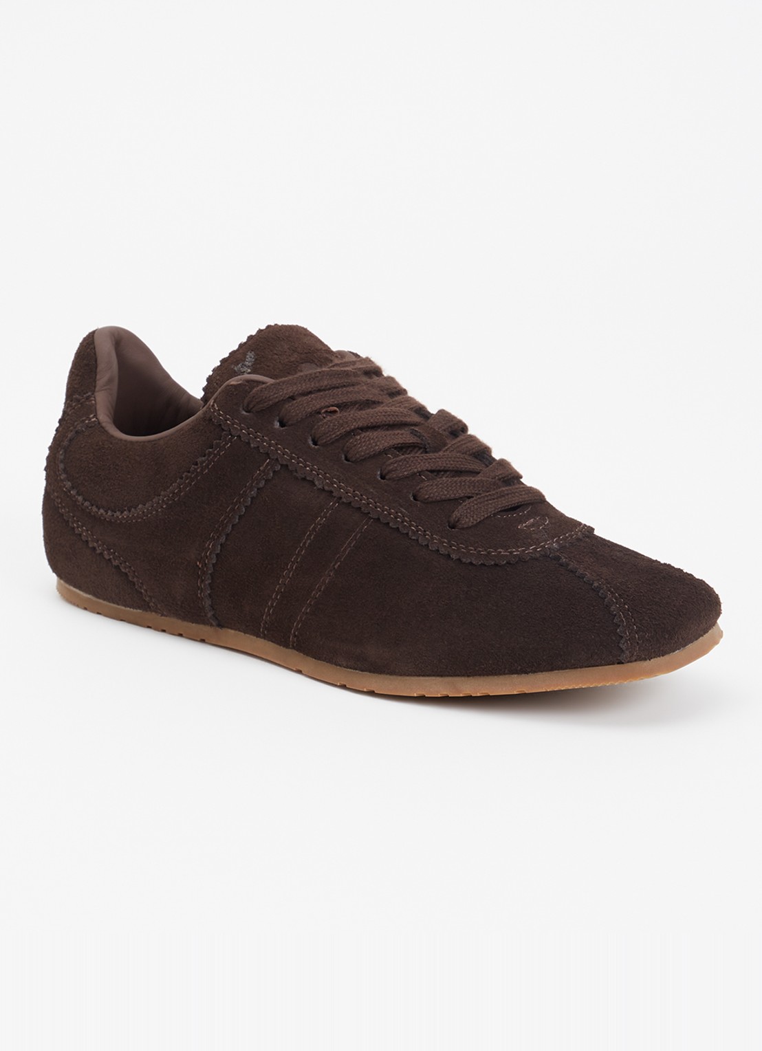 Sofie Schnoor Carlasw sneaker van suède - voorkant 2 donkerbruin