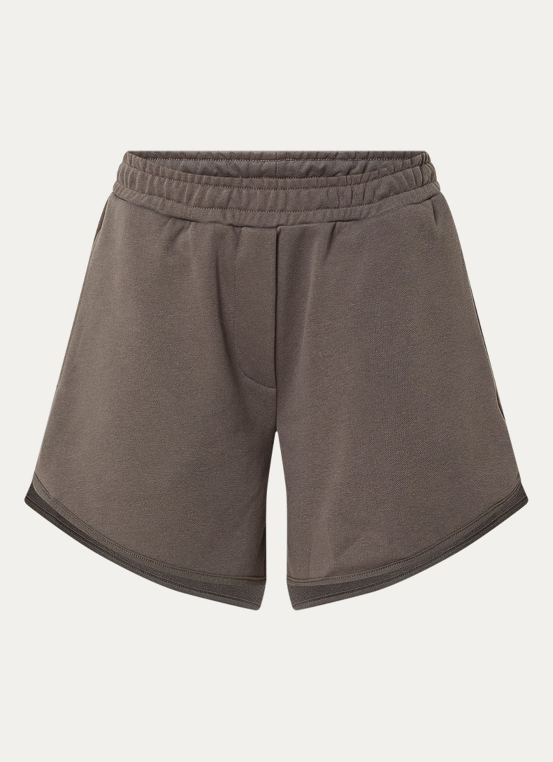 Sofie Schnoor Cruzsw mid waist loose fit korte broek met paspelzakken - voorkant donkergrijs