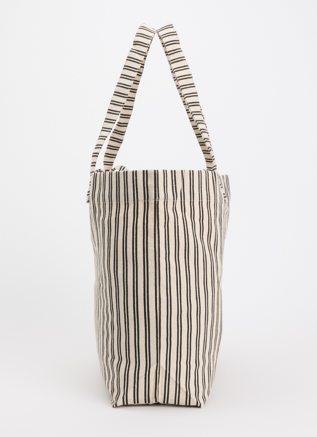 Sofie Schnoor Elin shopper van canvas met streepprint - detail 4 creme