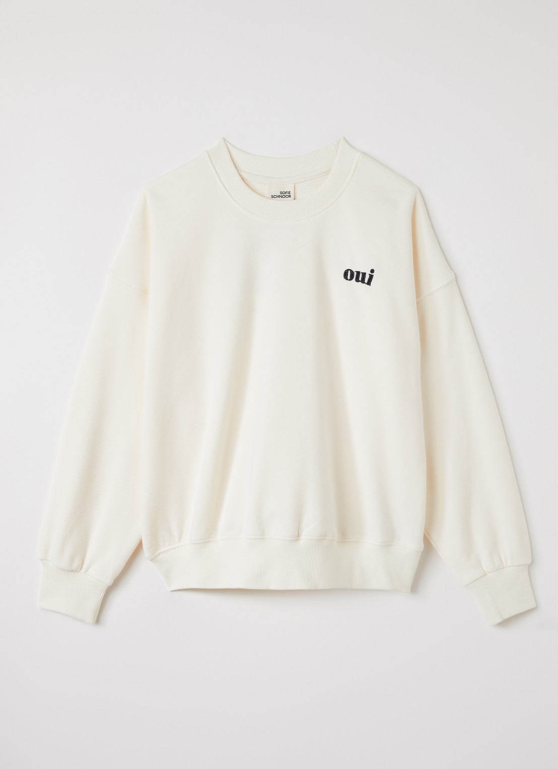 Sofie Schnoor Elisy sweater met borduring - voorkant 2 gebroken wit