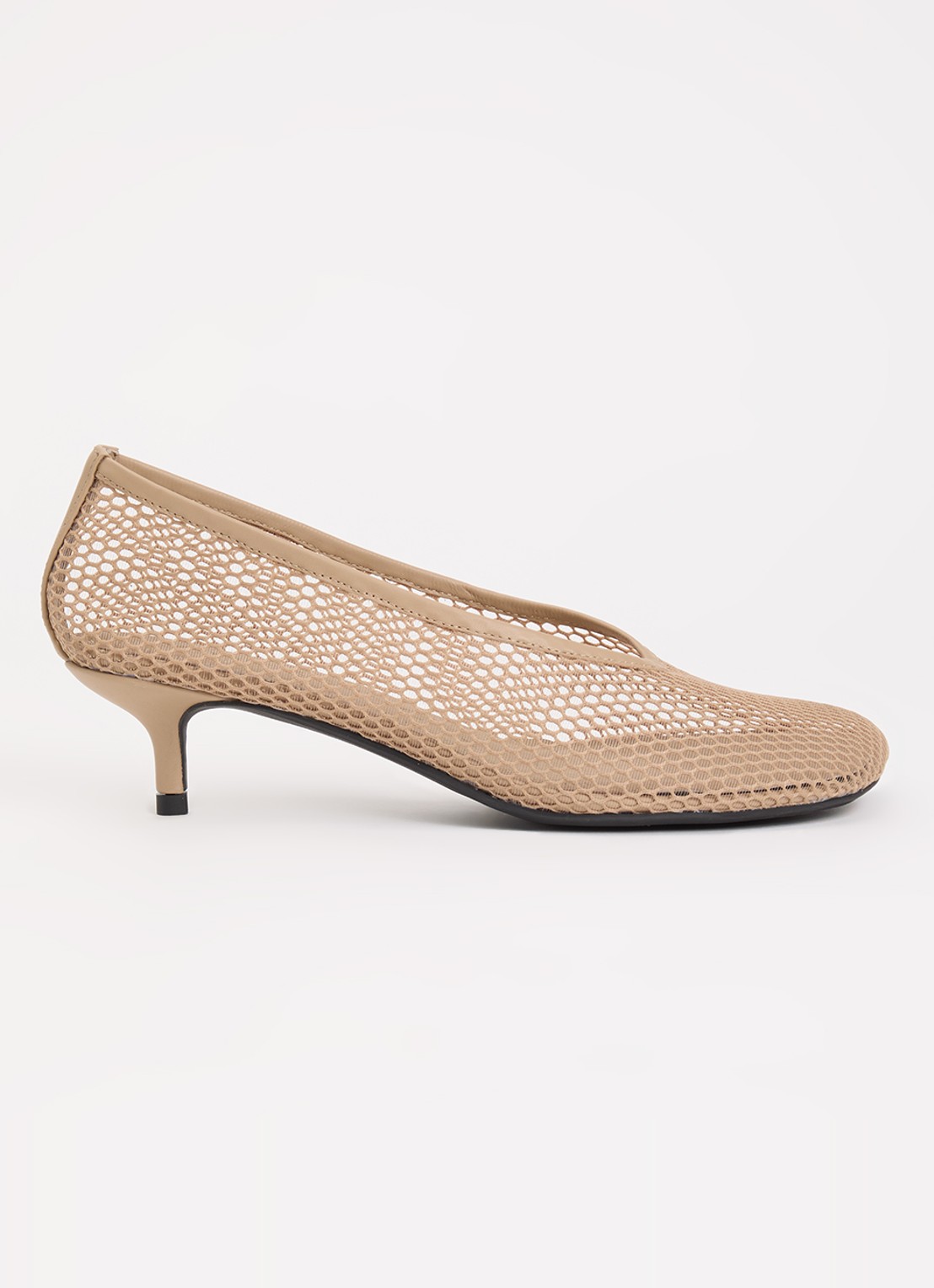 Sofie Schnoor Ellesw pump van leer met mesh - voorkant 5 creme