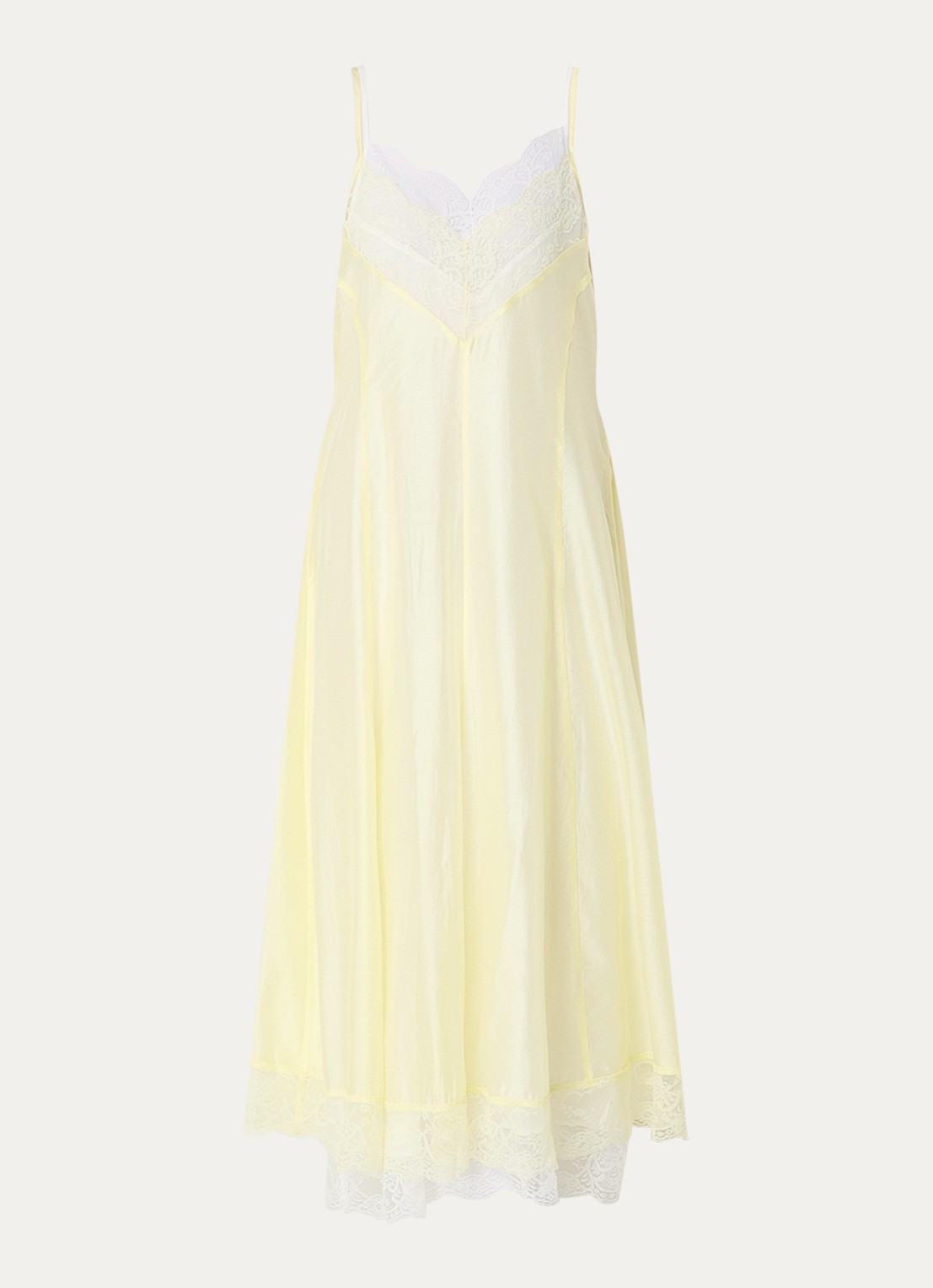 Sofie Schnoor Esma maxi jurk met kant - voorkant 2 lichtgeel