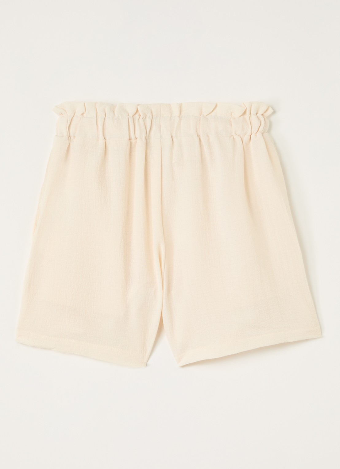 Sofie Schnoor Estrella straight fit korte broek met steekzakken - voorkant 3 gebroken wit