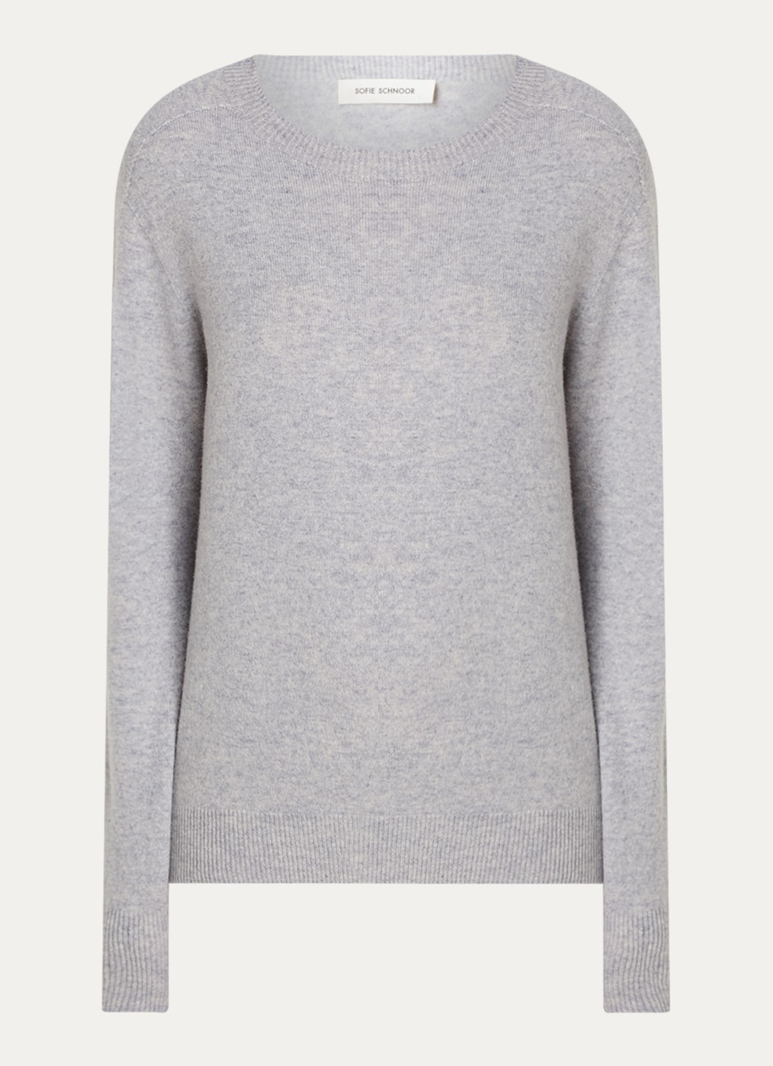 Sofie Schnoor Fijngebreide pullover met gemêleerd dessin - voorkant 2 grijsmele