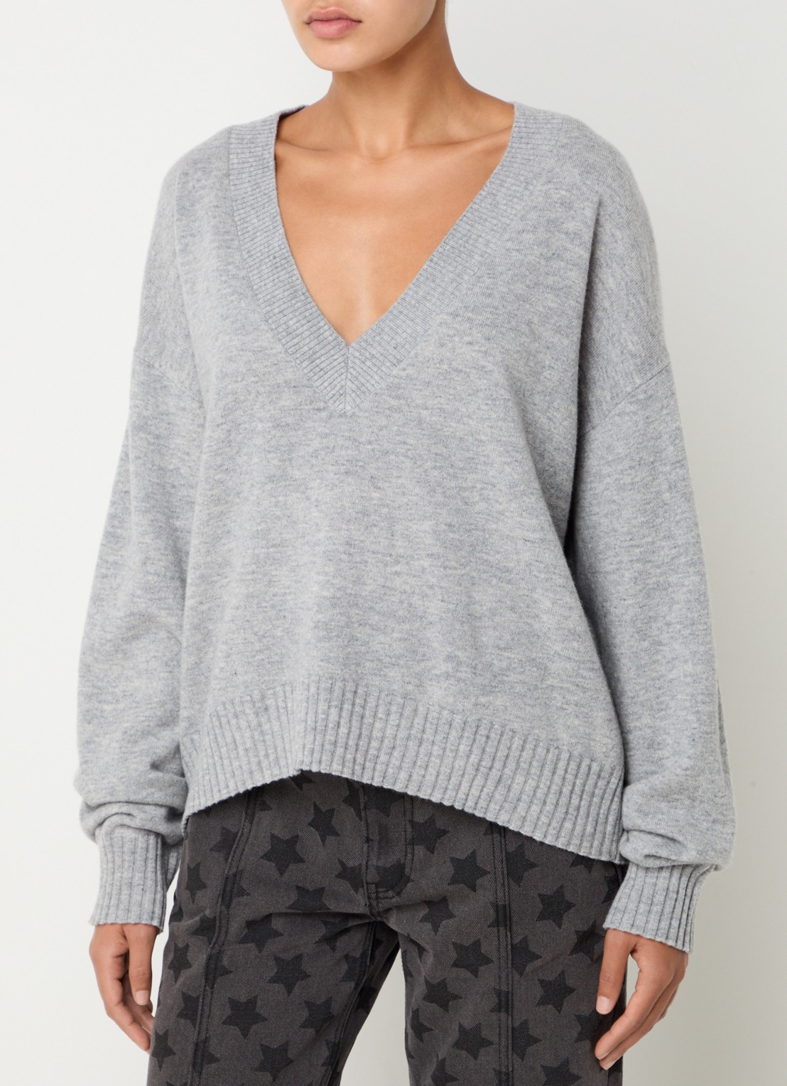 Sofie Schnoor Fijngebreide pullover van wol - detail 2 grijs