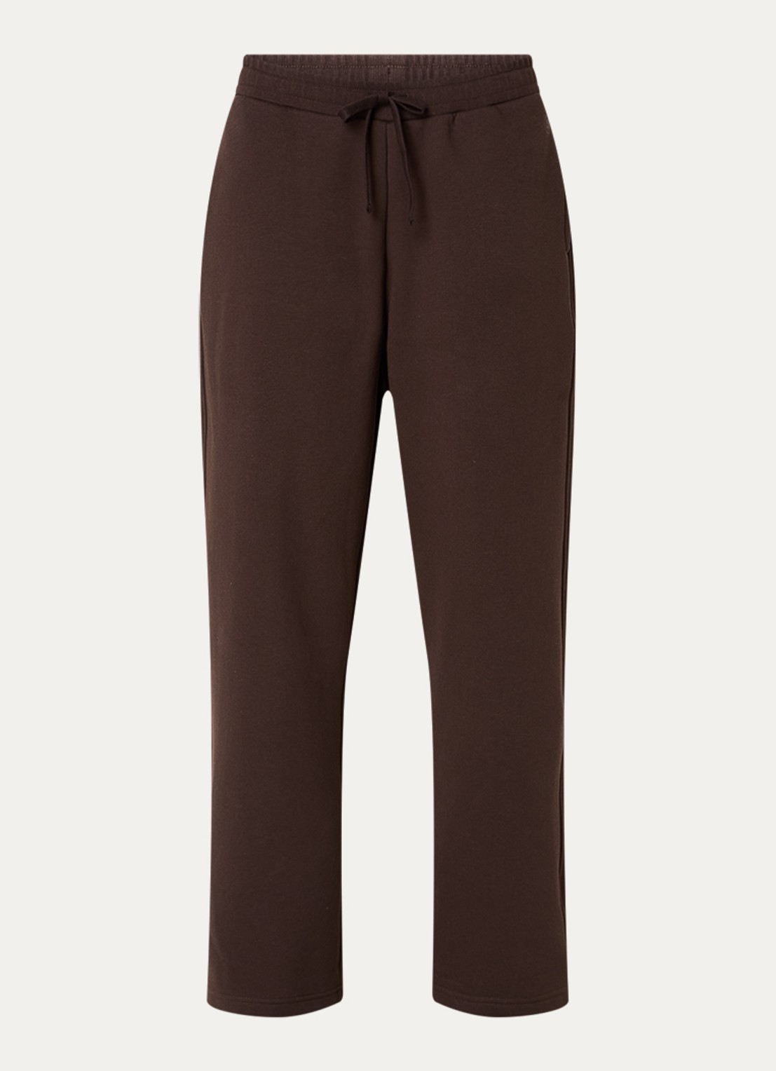 Sofie Schnoor Gabbispo mid waist loose fit joggingbroek met steekzakken - voorkant 3 donkerbruin