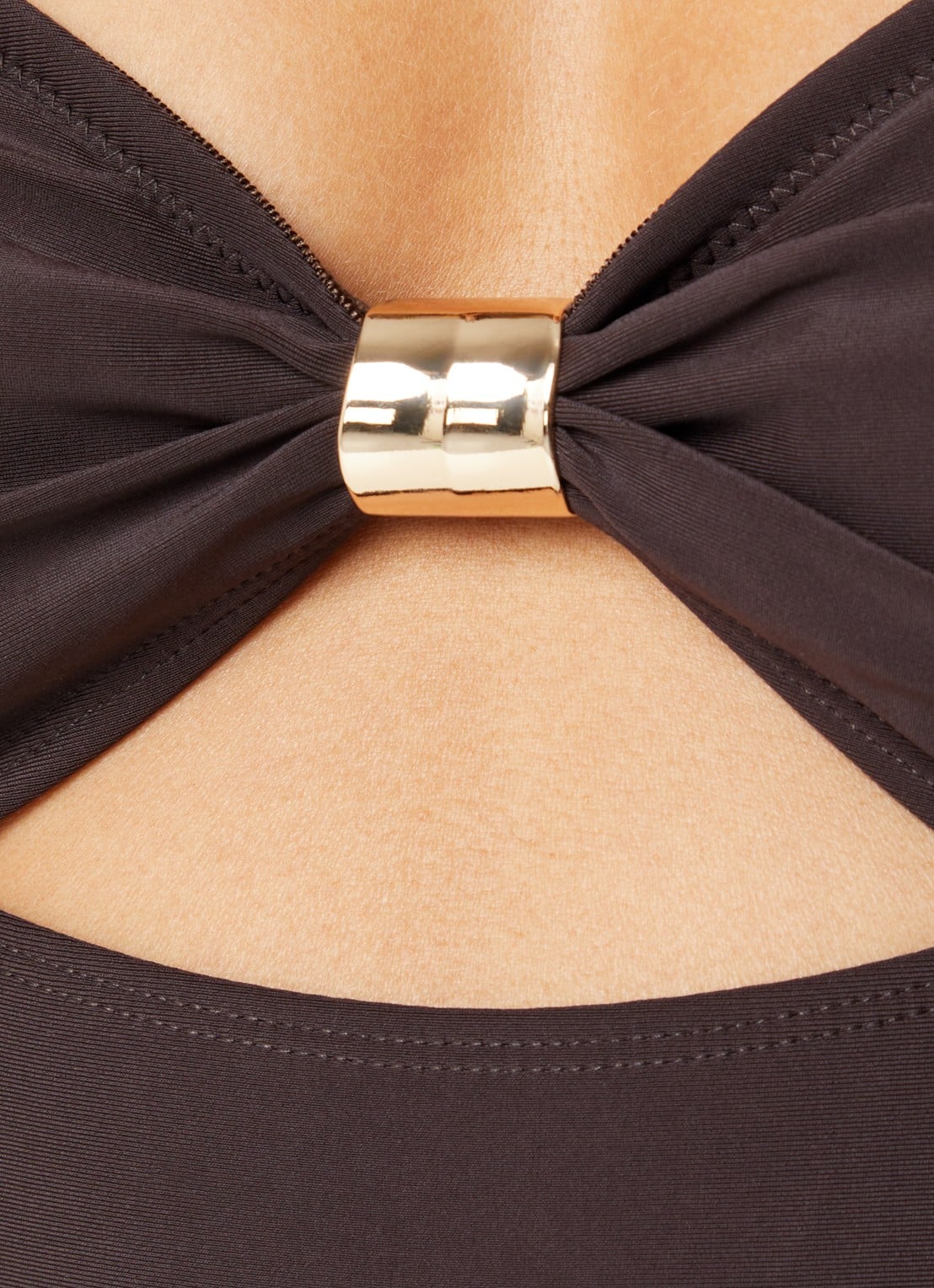 Sofie Schnoor Galiasw badpak met cut-out detail - detail 5 donkerbruin