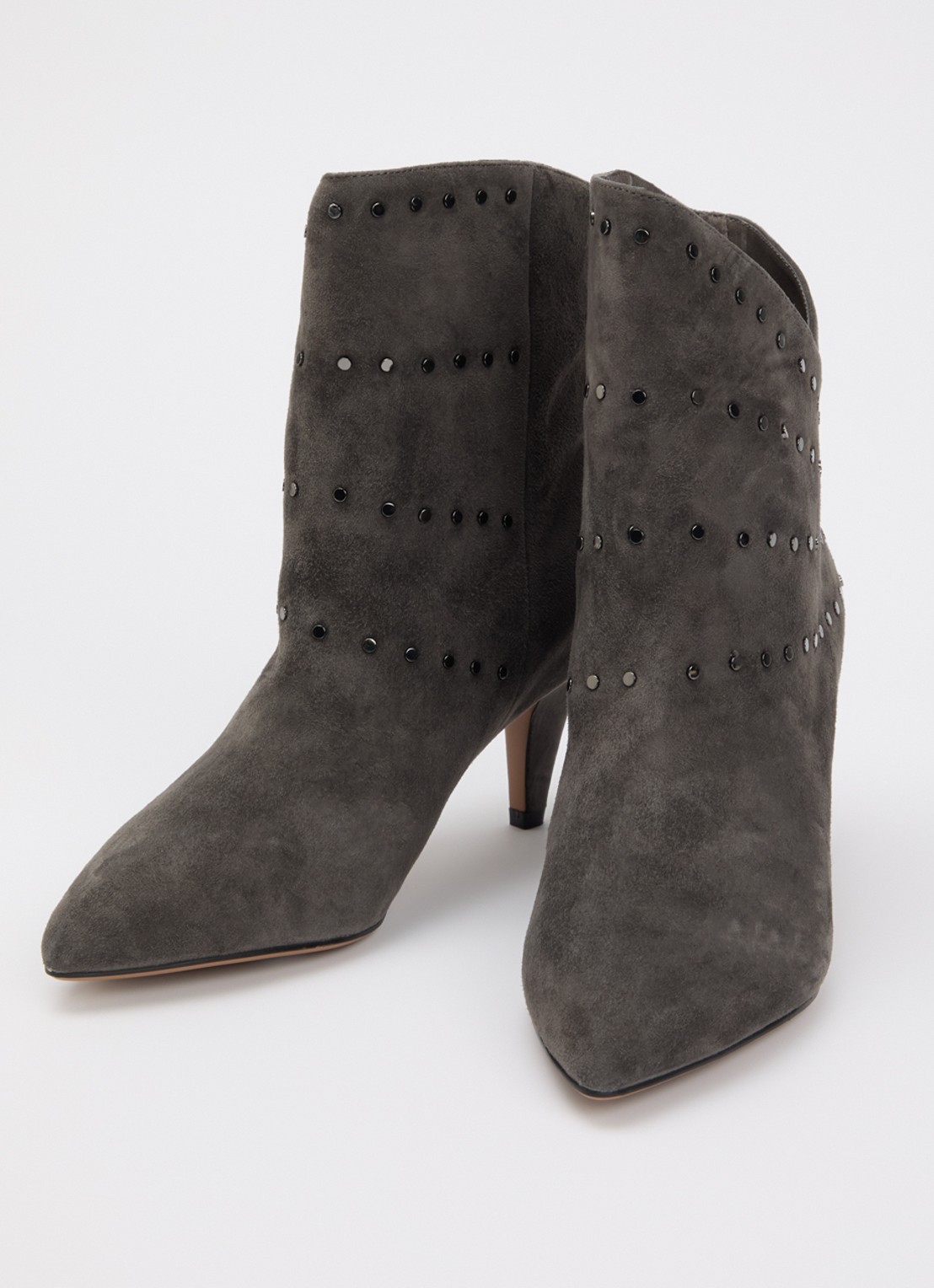 Sofie Schnoor Gittasw enkellaarsje van suède met studs - detail 3 antraciet