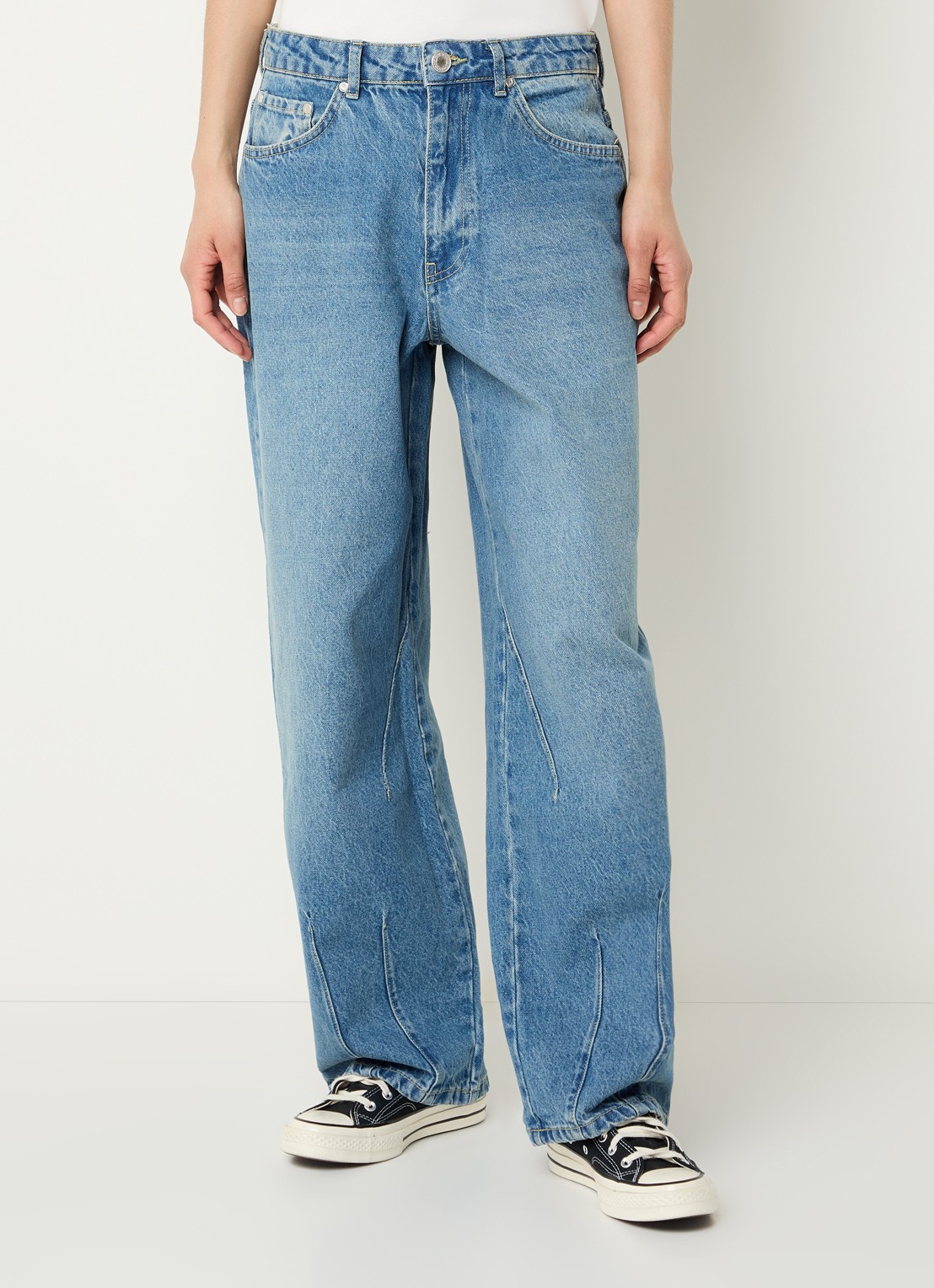 Sofie Schnoor Havana high waist wide leg jeans met steekzakken - detail 4 indigo