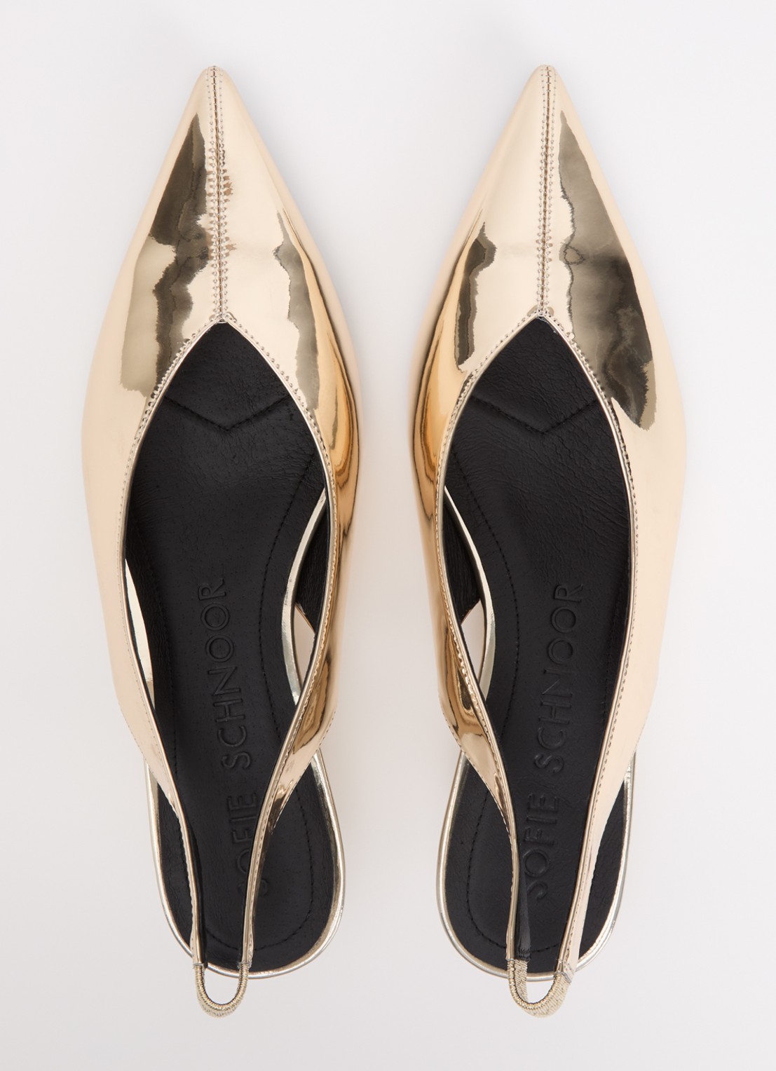 Sofie Schnoor Heldisw slingback van leer met metallic finish - detail 4 goud