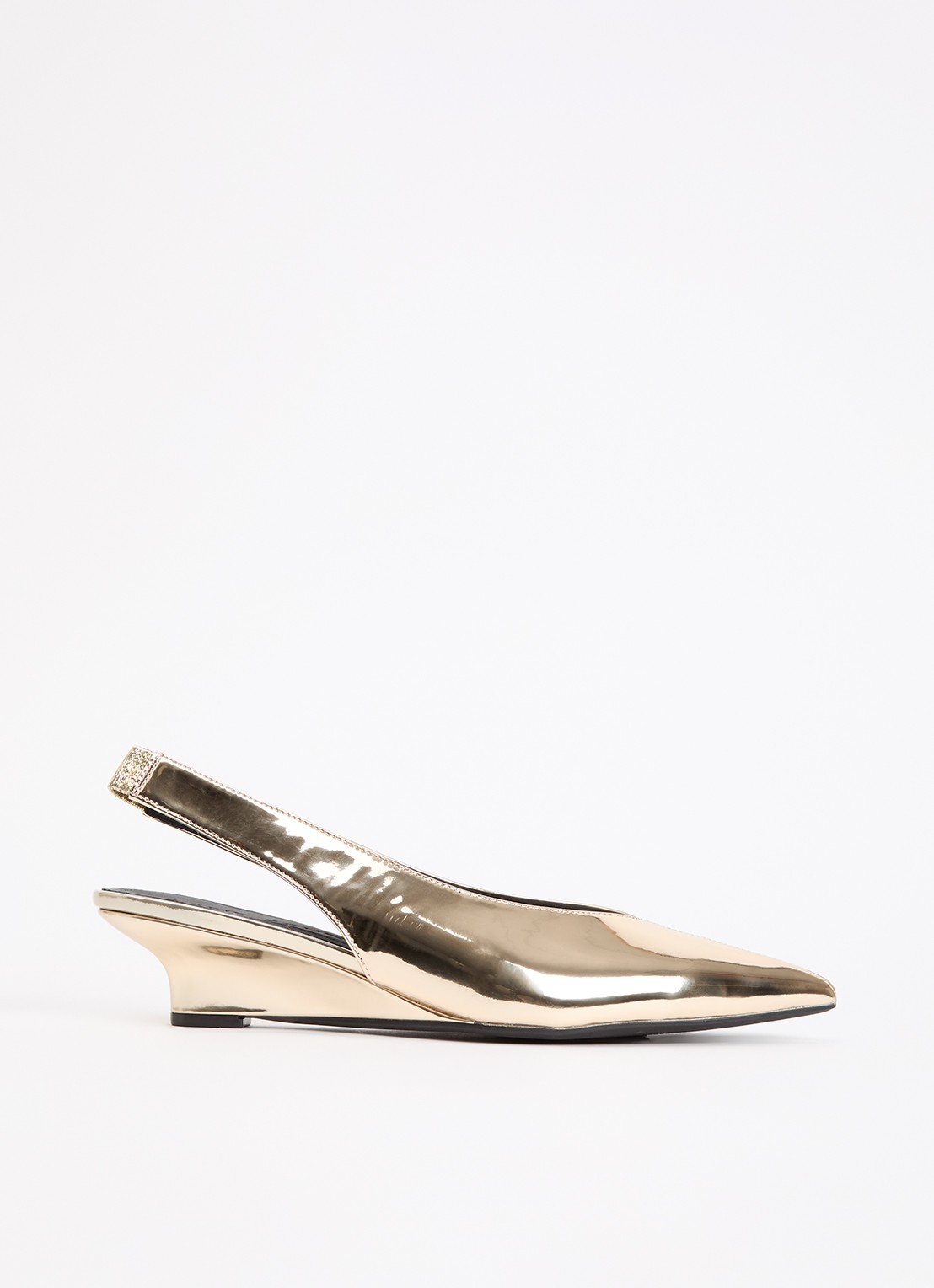 Sofie Schnoor Heldisw slingback van leer met metallic finish - voorkant 2 goud