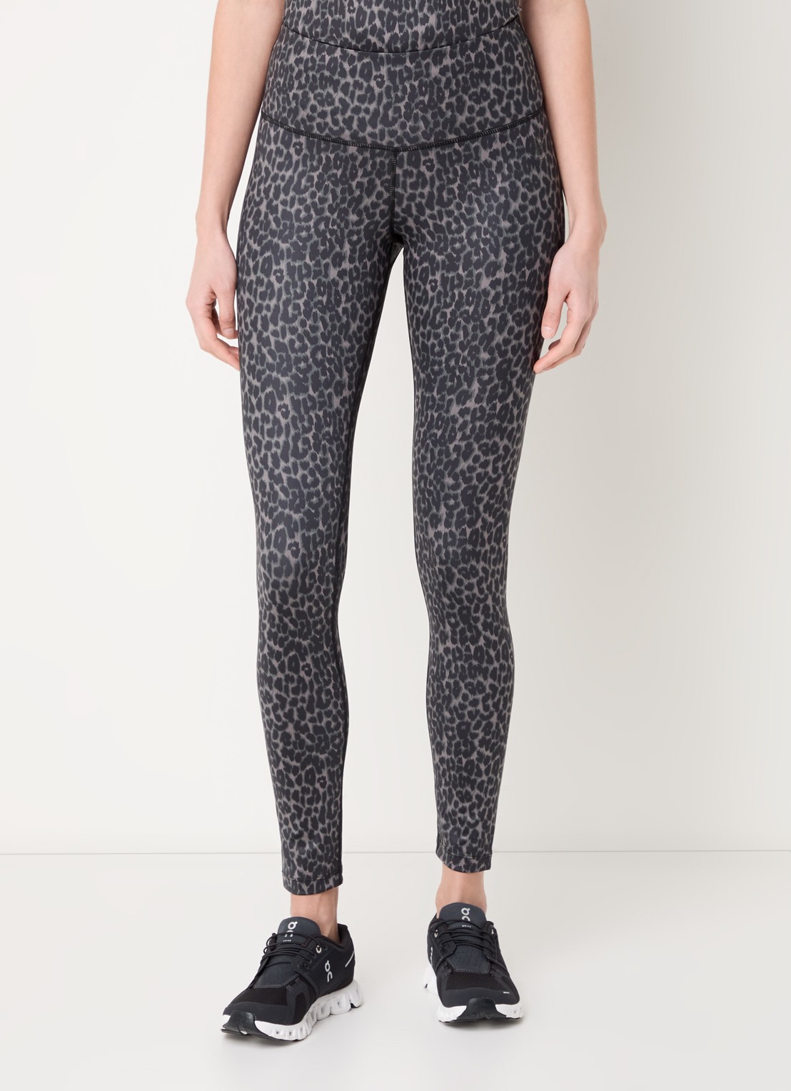 Sofie Schnoor High waist trainingslegging met panterprint  - detail 4 antraciet