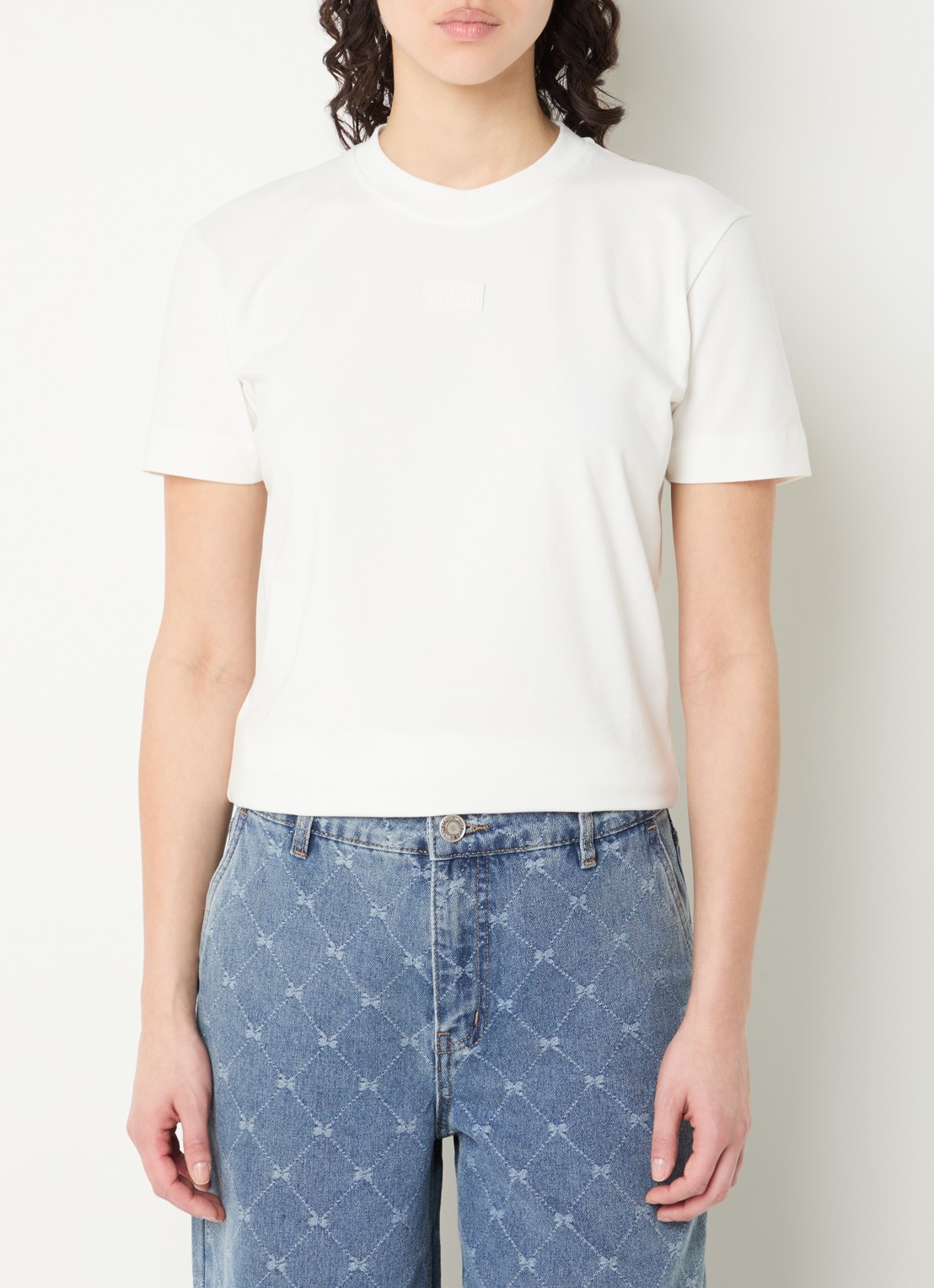 Sofie Schnoor Indy T-shirt met logo - detail wit