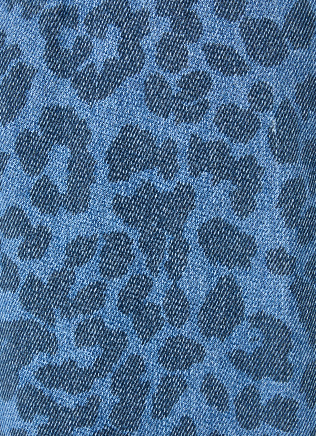 Sofie Schnoor Ingrid mini jurk van denim met panterprint - detail 4 indigo